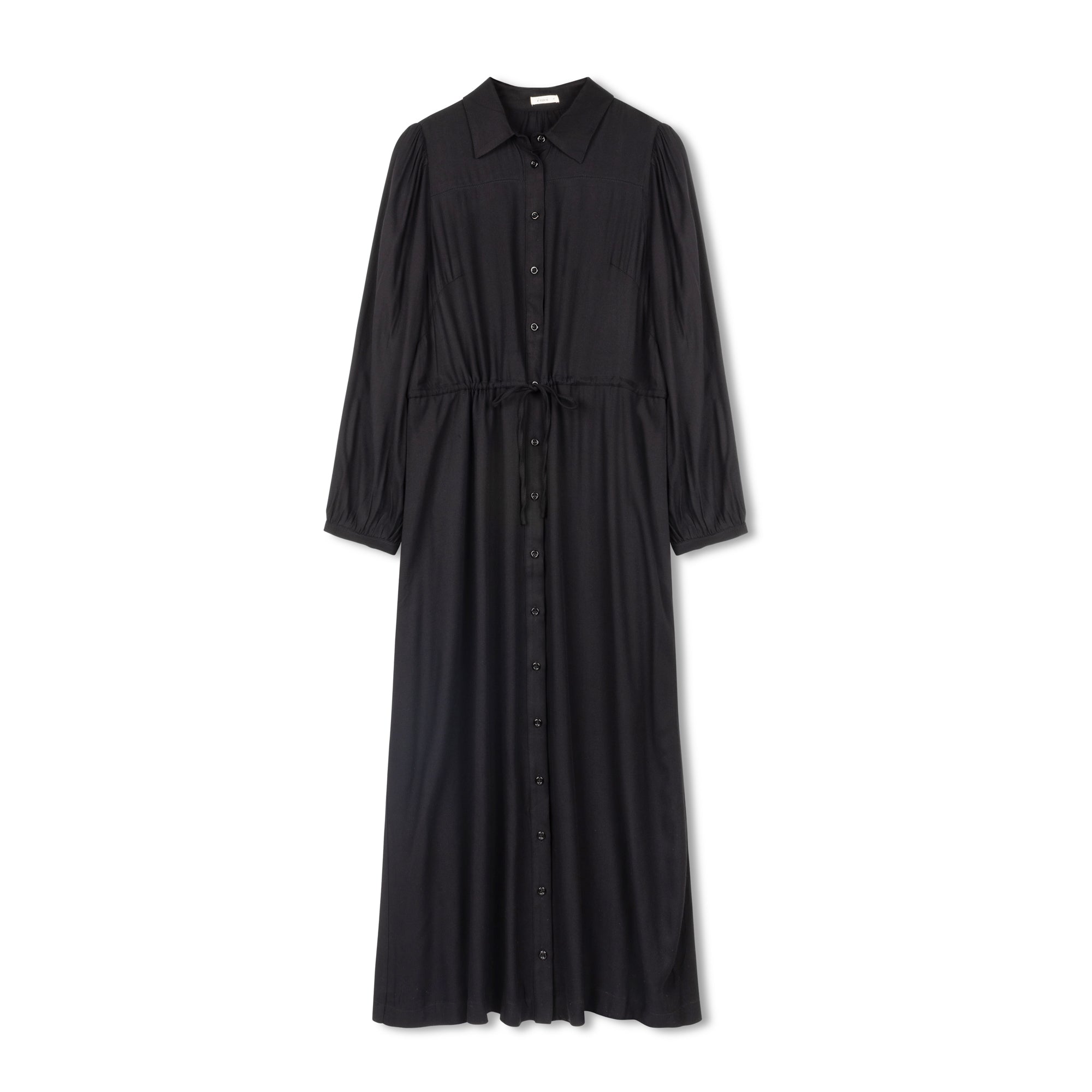 Evie Maxi Shirtdress | Black