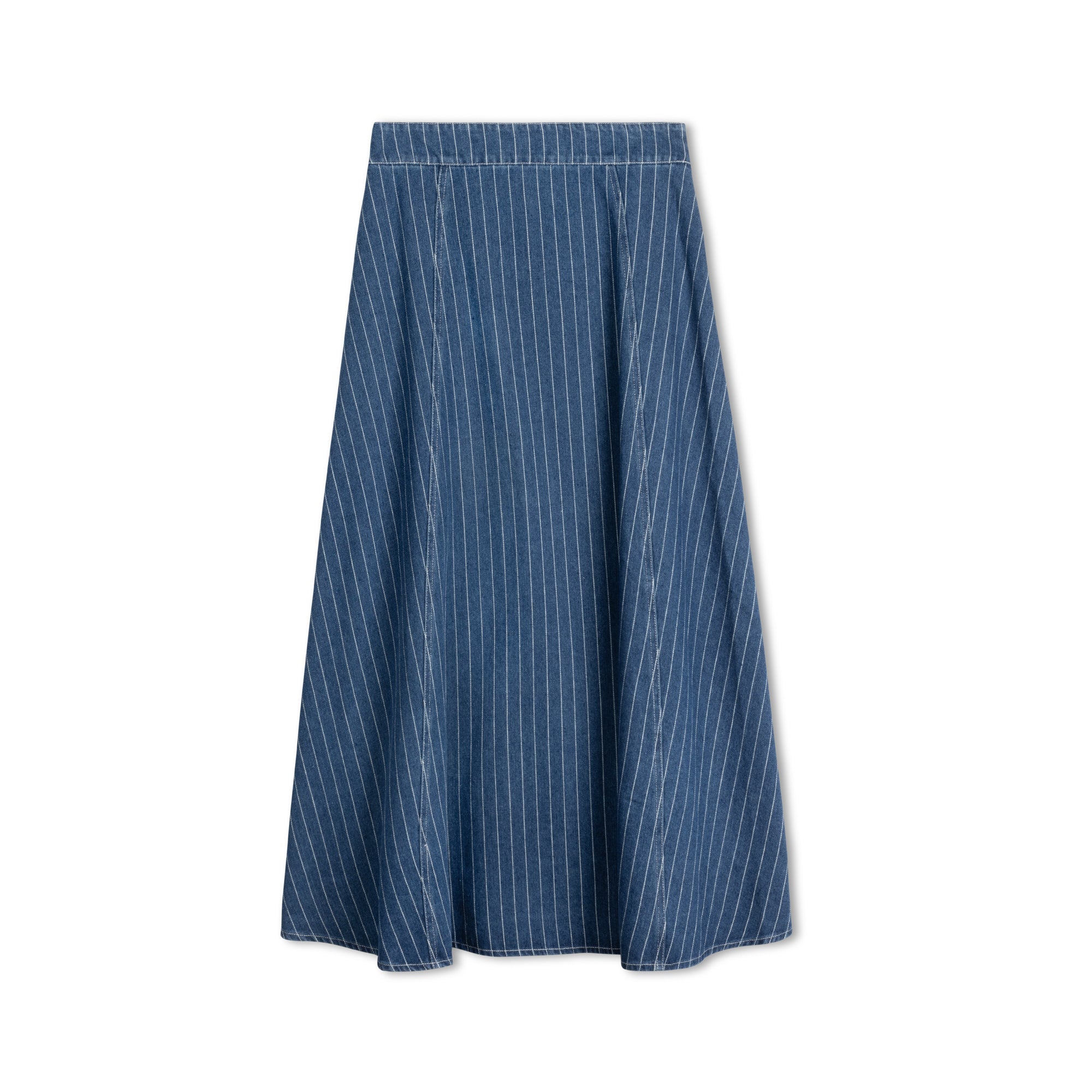 Striped Denim Skirt | Blue