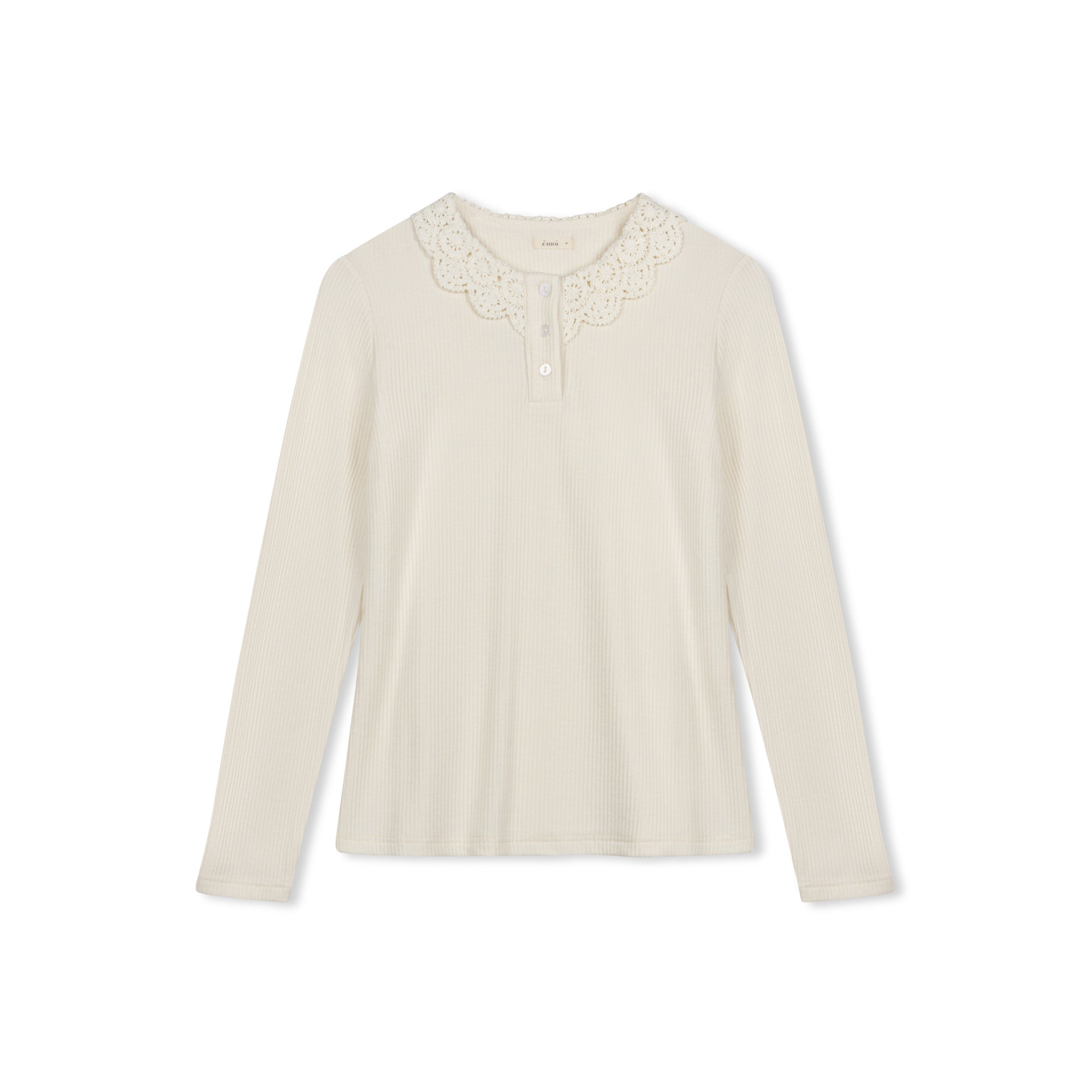 Relaxed Crochet Tee | Off-White