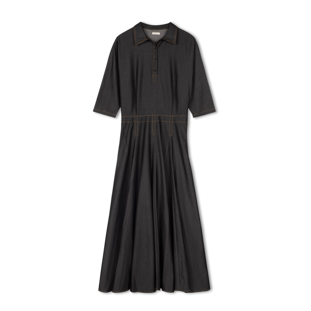 Empire A-line Maxi Dress | Black