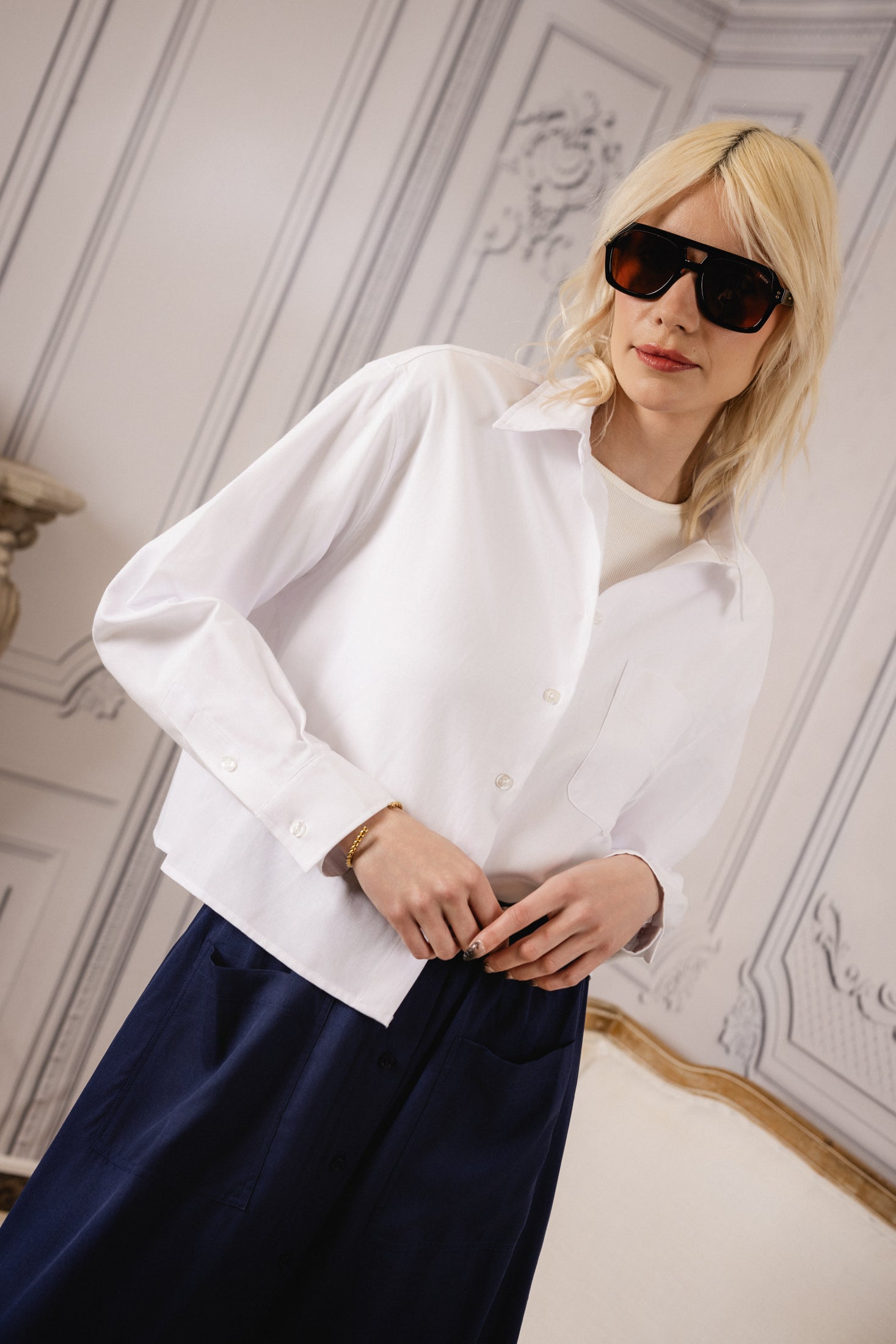 Boxy Oversized Shirt | White