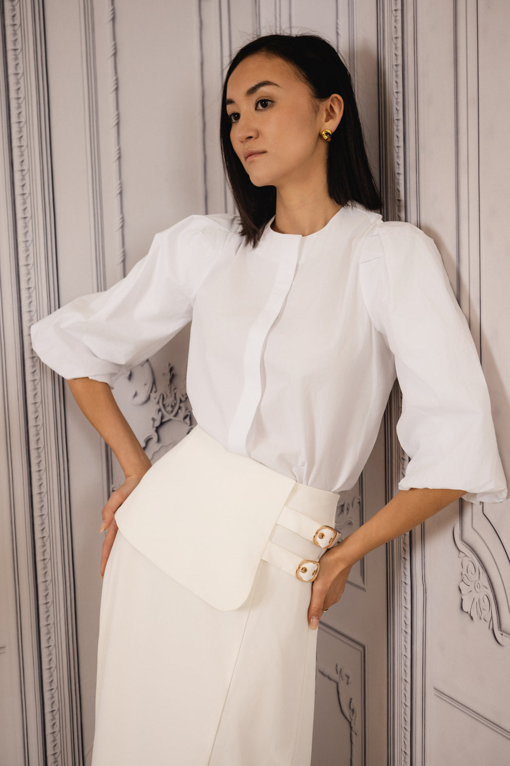 Puff Sleeve Blouse | White