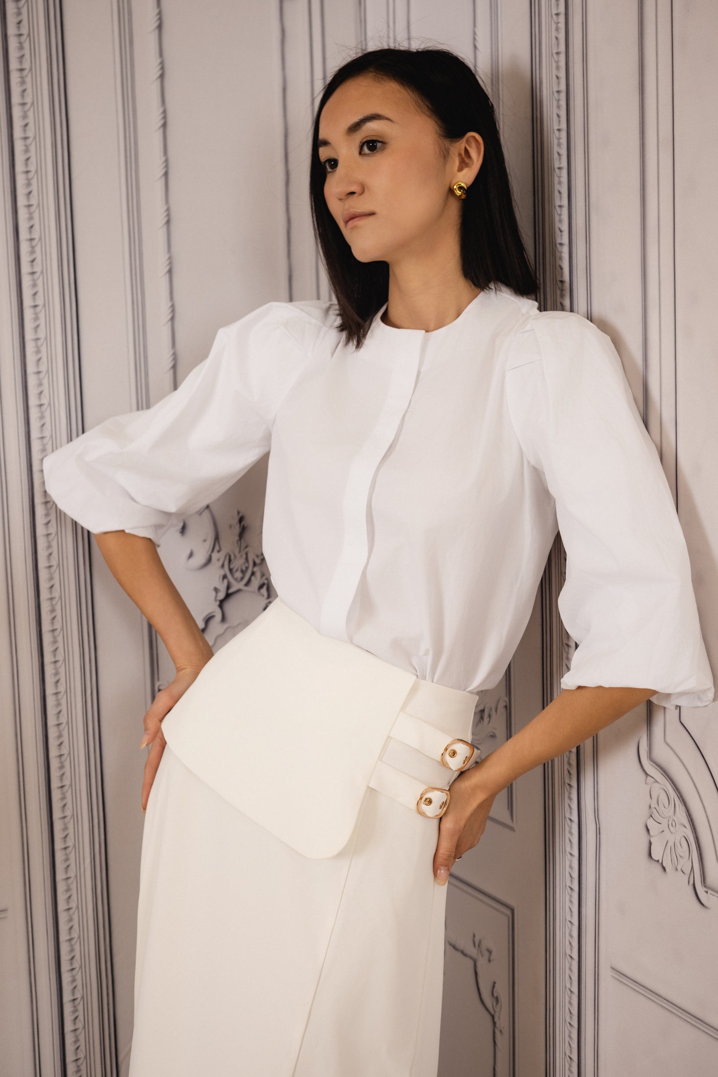 Puff Sleeve Blouse | White