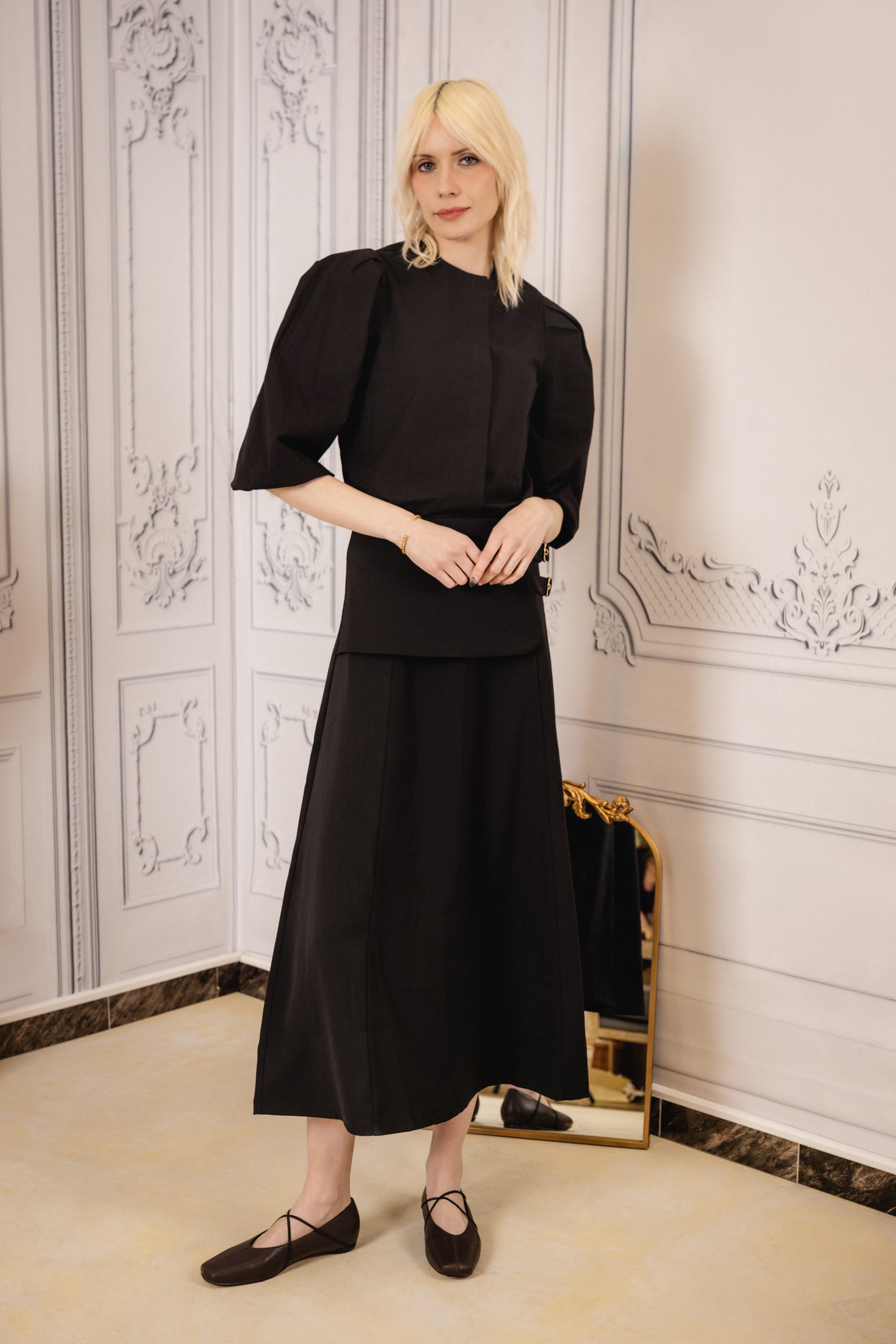 Puff Sleeve Blouse | Black