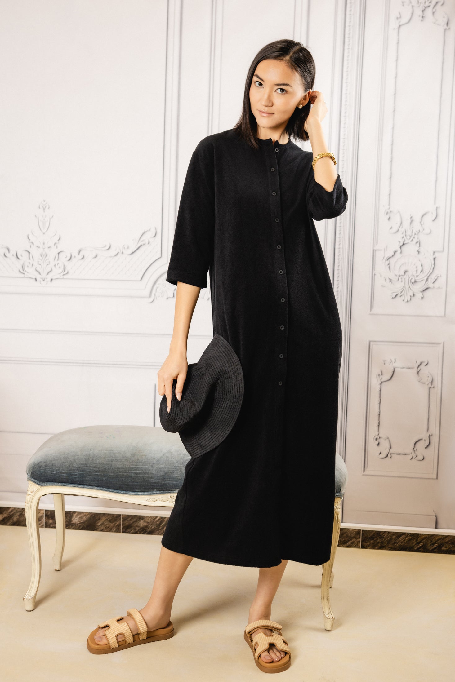 Crinkle Dress | Black