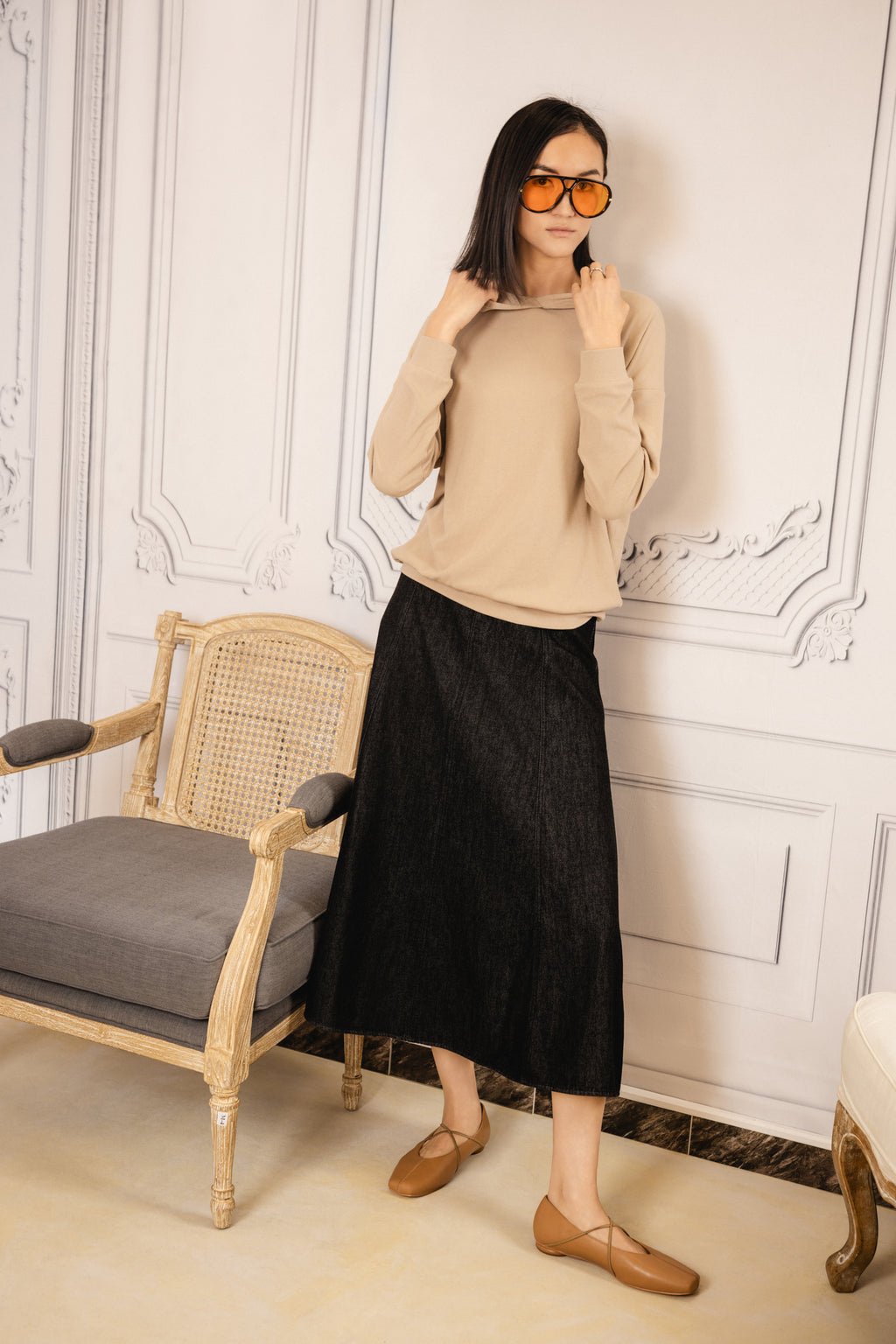Jules Denim Skirt | Black