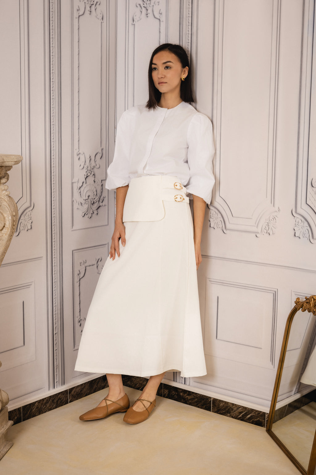 Avril Maxi Skirt | White