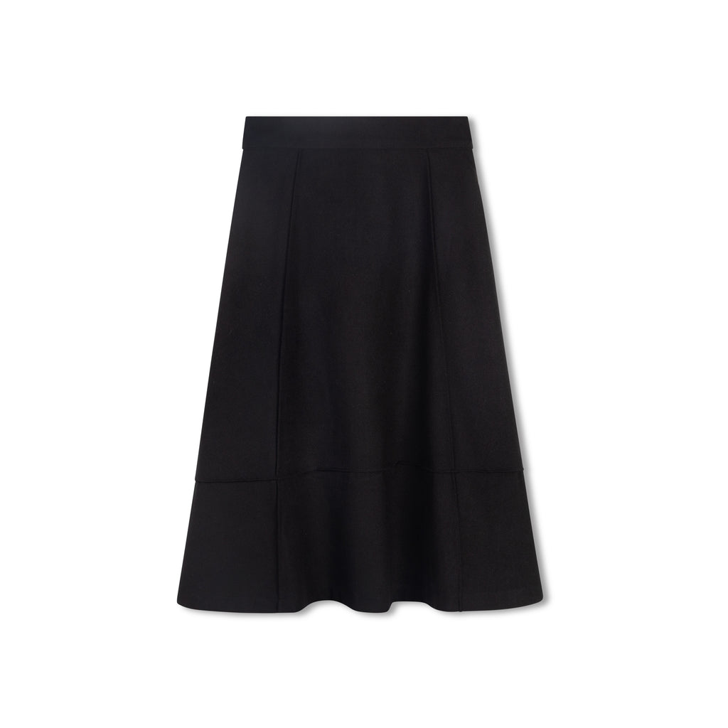 Short Tailored Maxi Skirt | Black