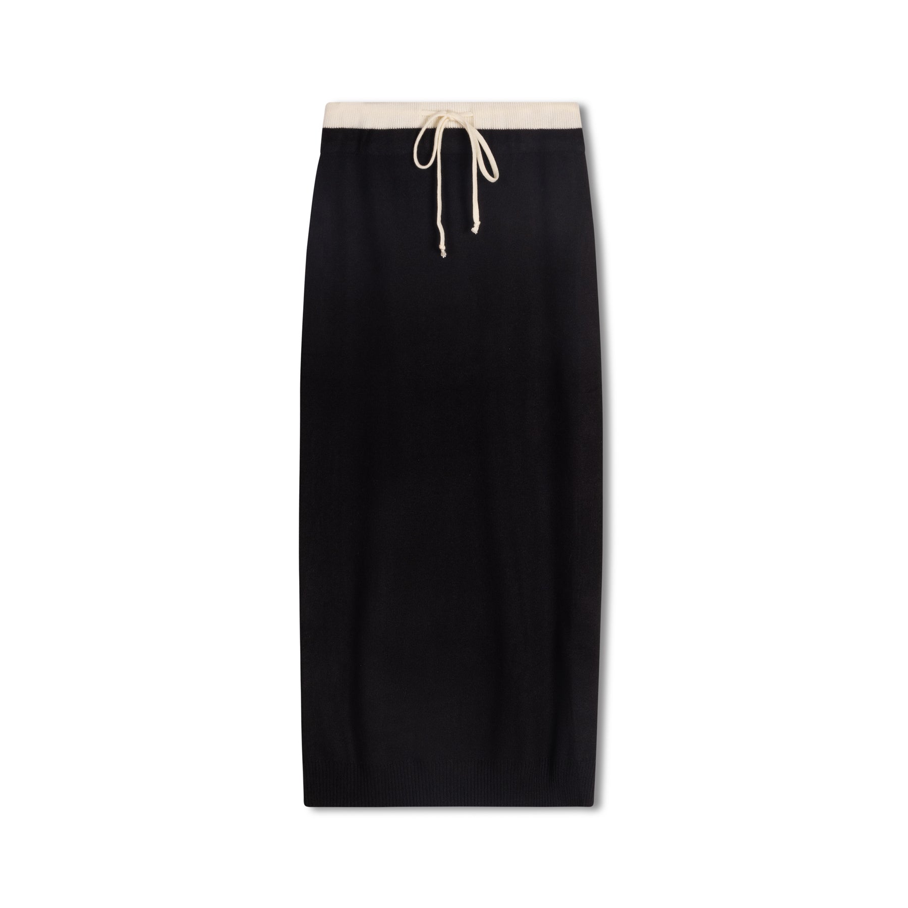 Double Waisted Knit Skirt | Black
