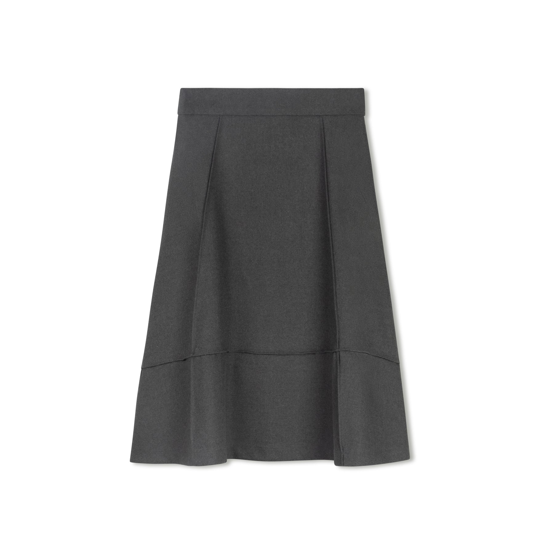 Short Tailored Maxi Skirt | Charcoal