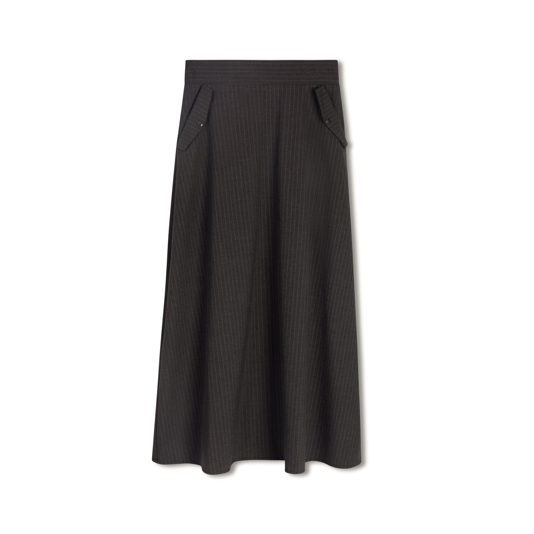 Pinstripe Skirt | Gray