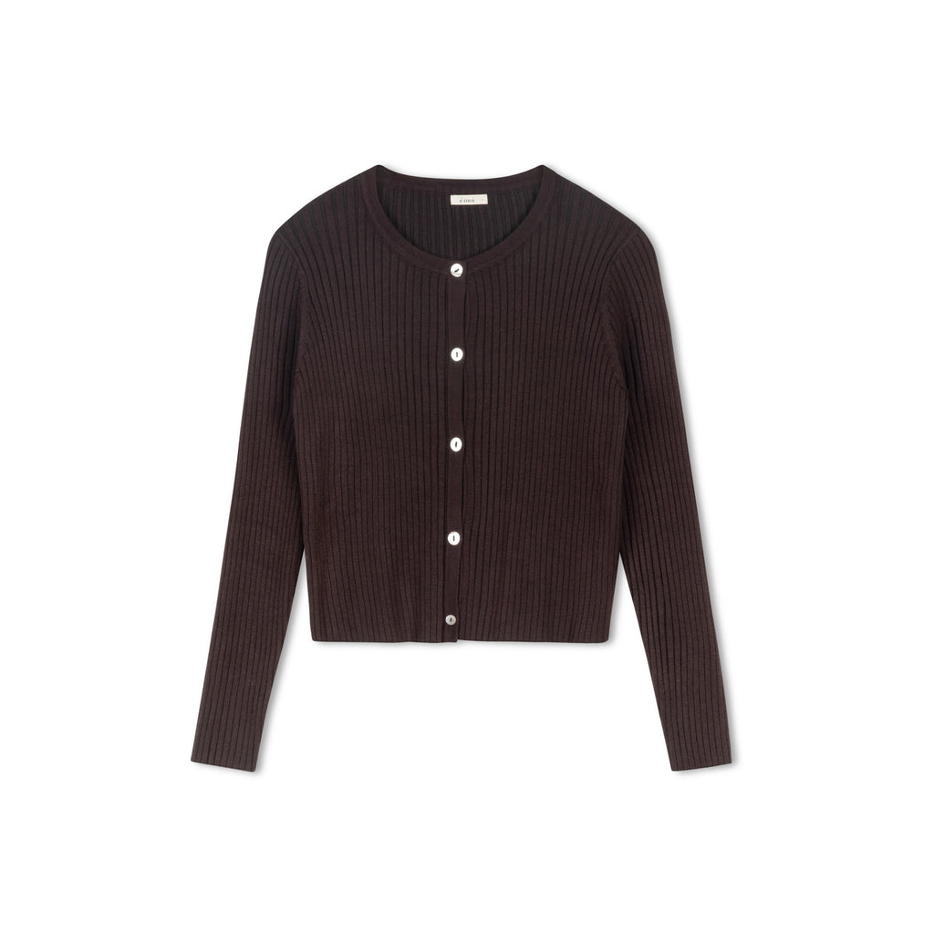Knit Cardigan | Brown