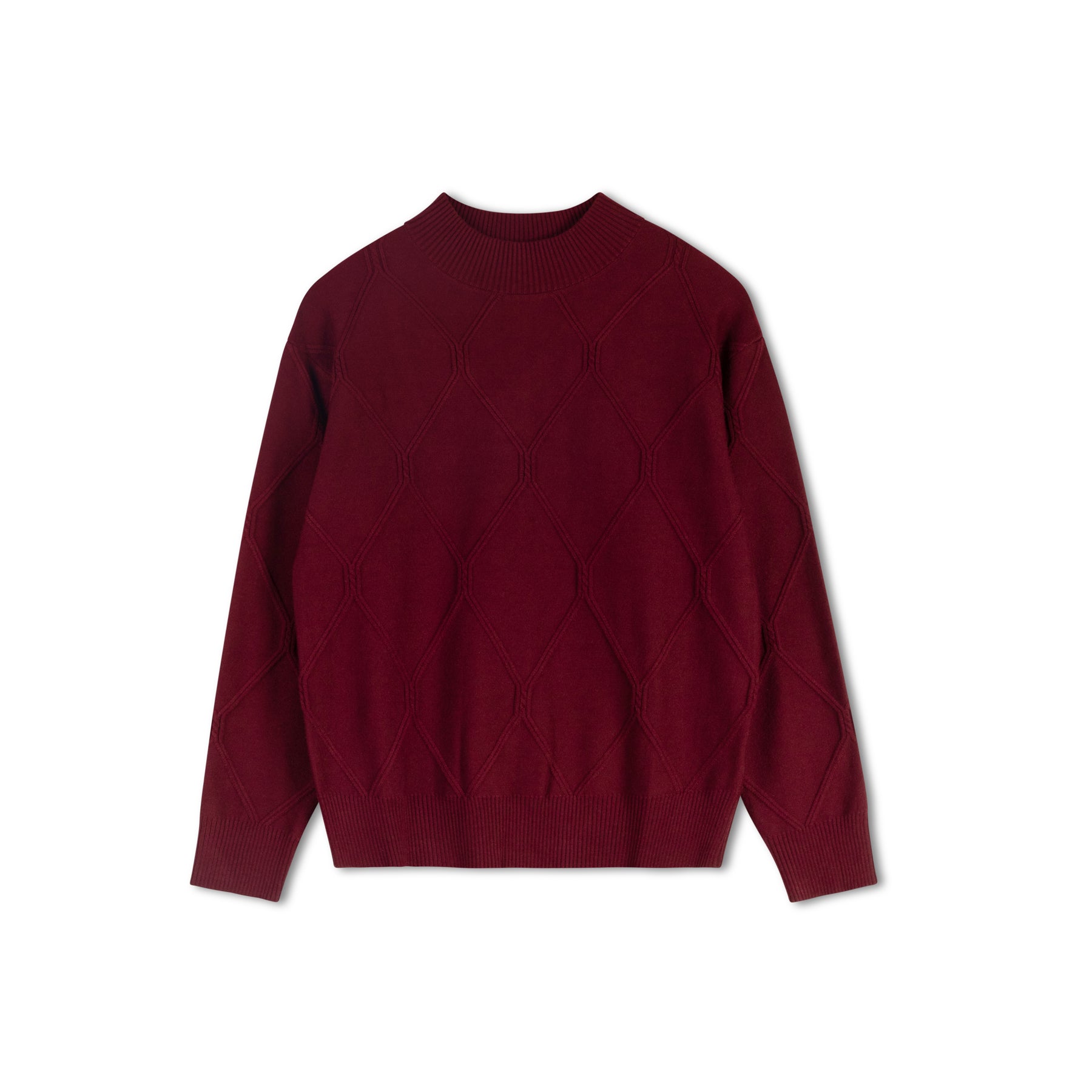 Diamond Sweater | Burgundy