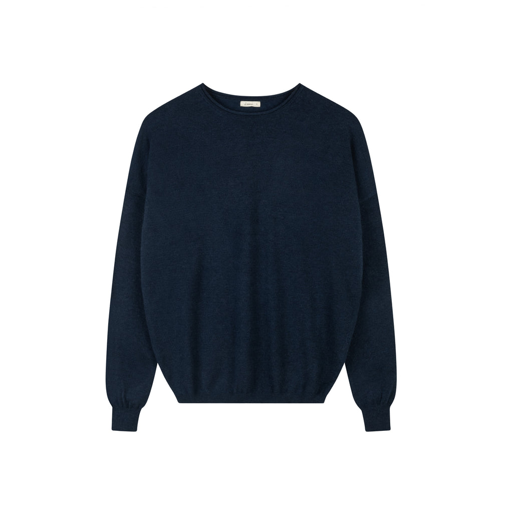 Woolly Crewneck Sweater | Navy