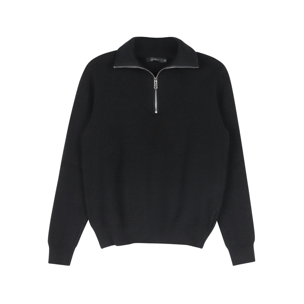 Half Zip Sweater | Black [Final Sale]