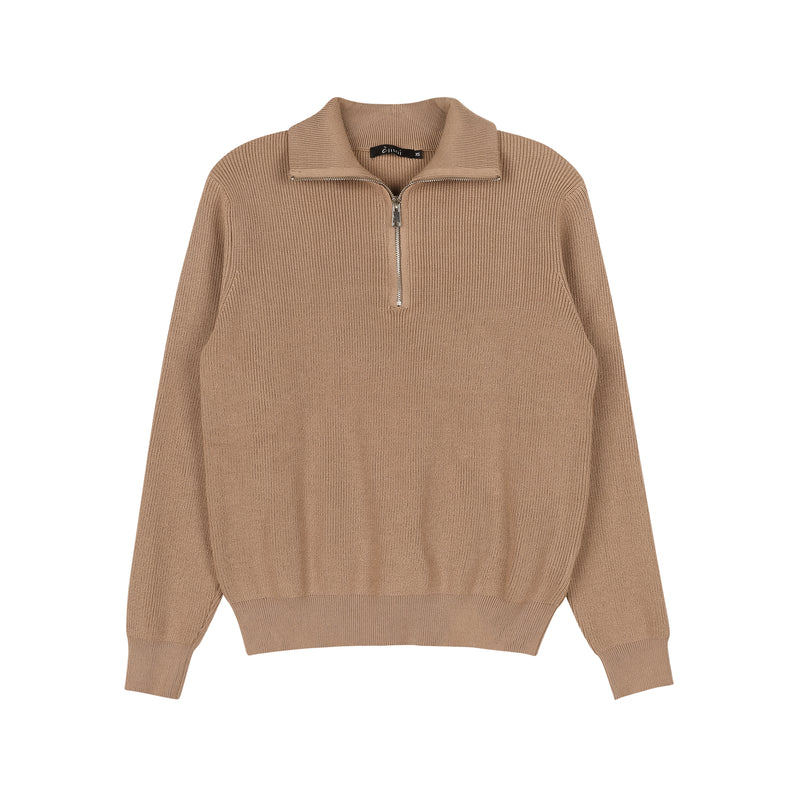 Half Zip Sweater | Tan