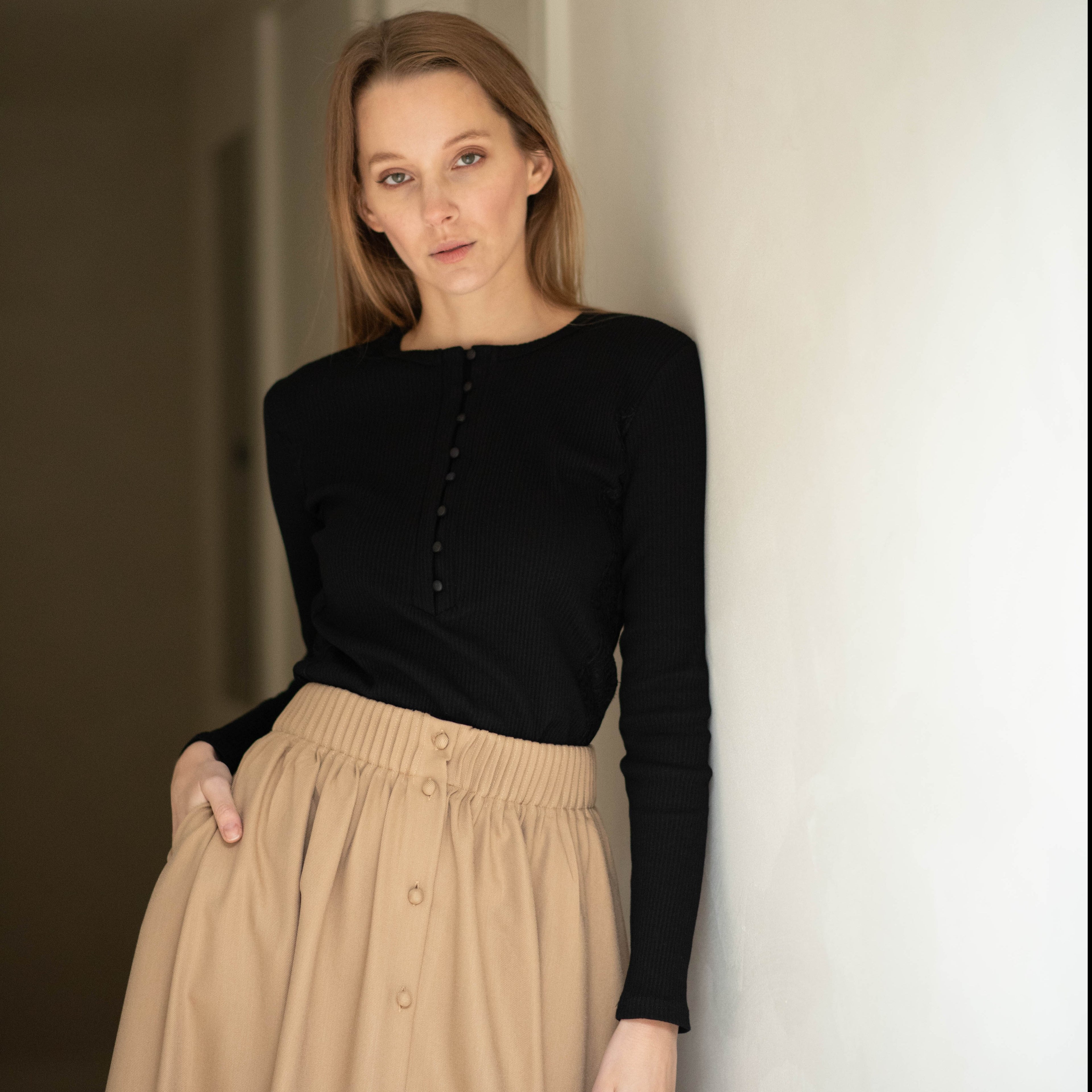 Rib Lace Top | Black [Final Sale]