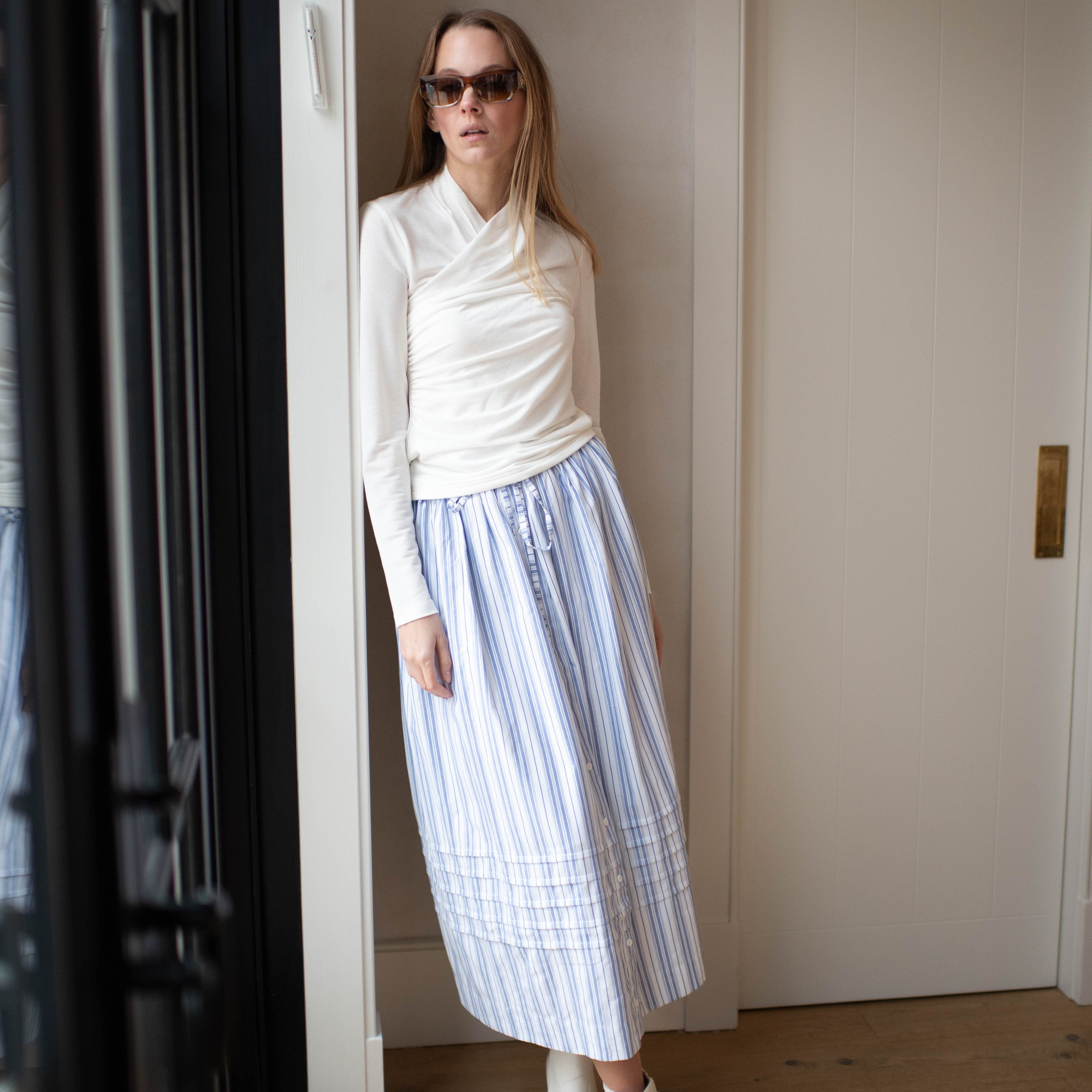 Pinstripe Skirt [Final Sale]