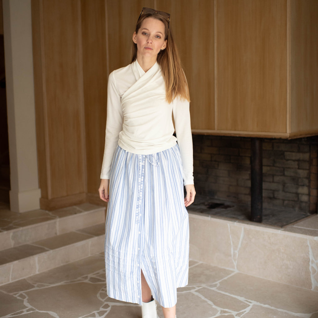 Pinstripe Skirt [Final Sale]
