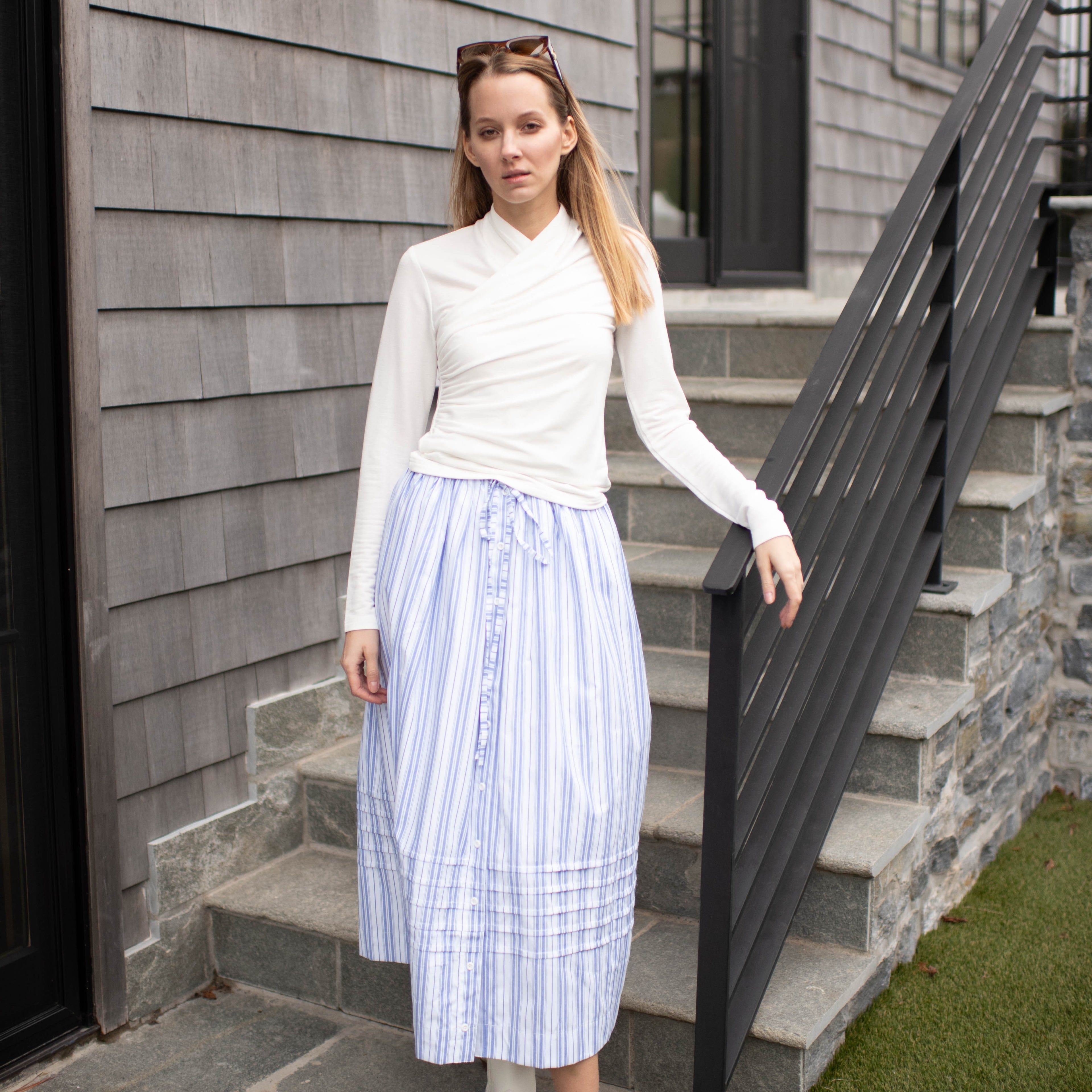 Pinstripe Skirt [Final Sale]