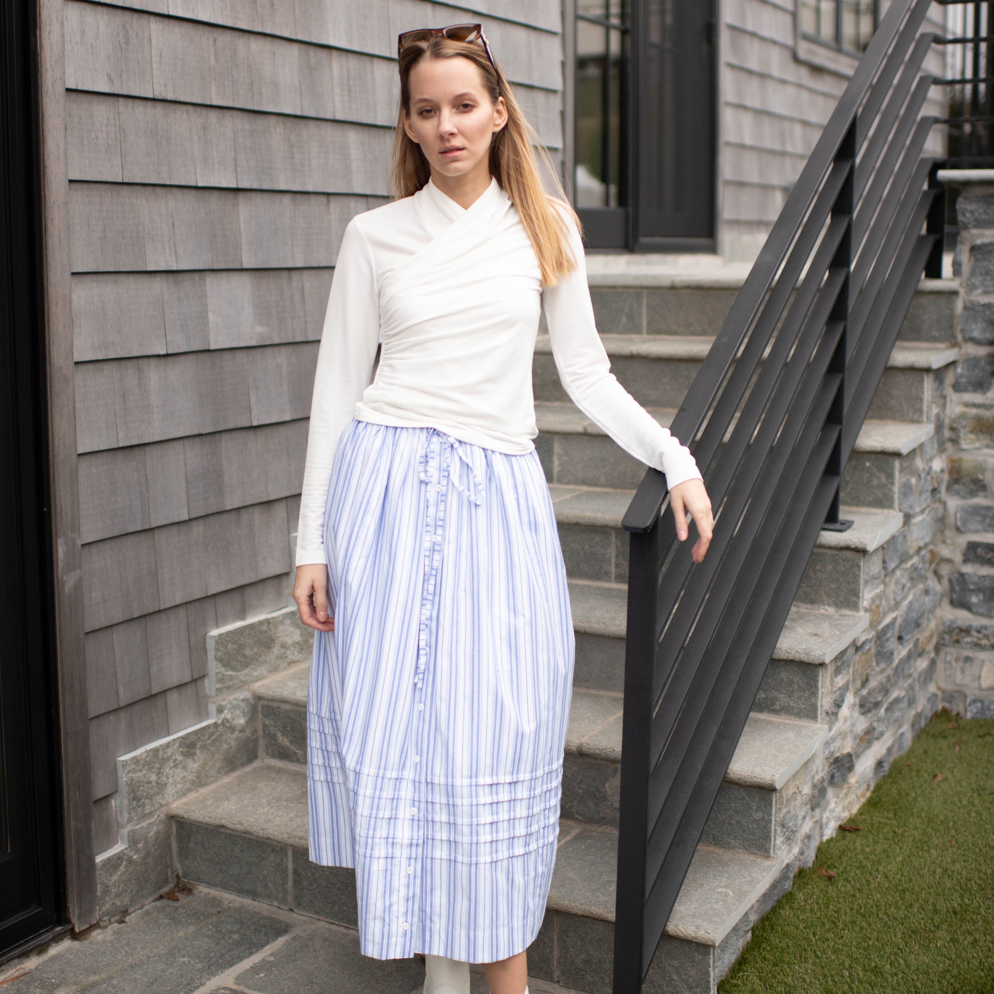 Evie Wrap Top | White [Final Sale]