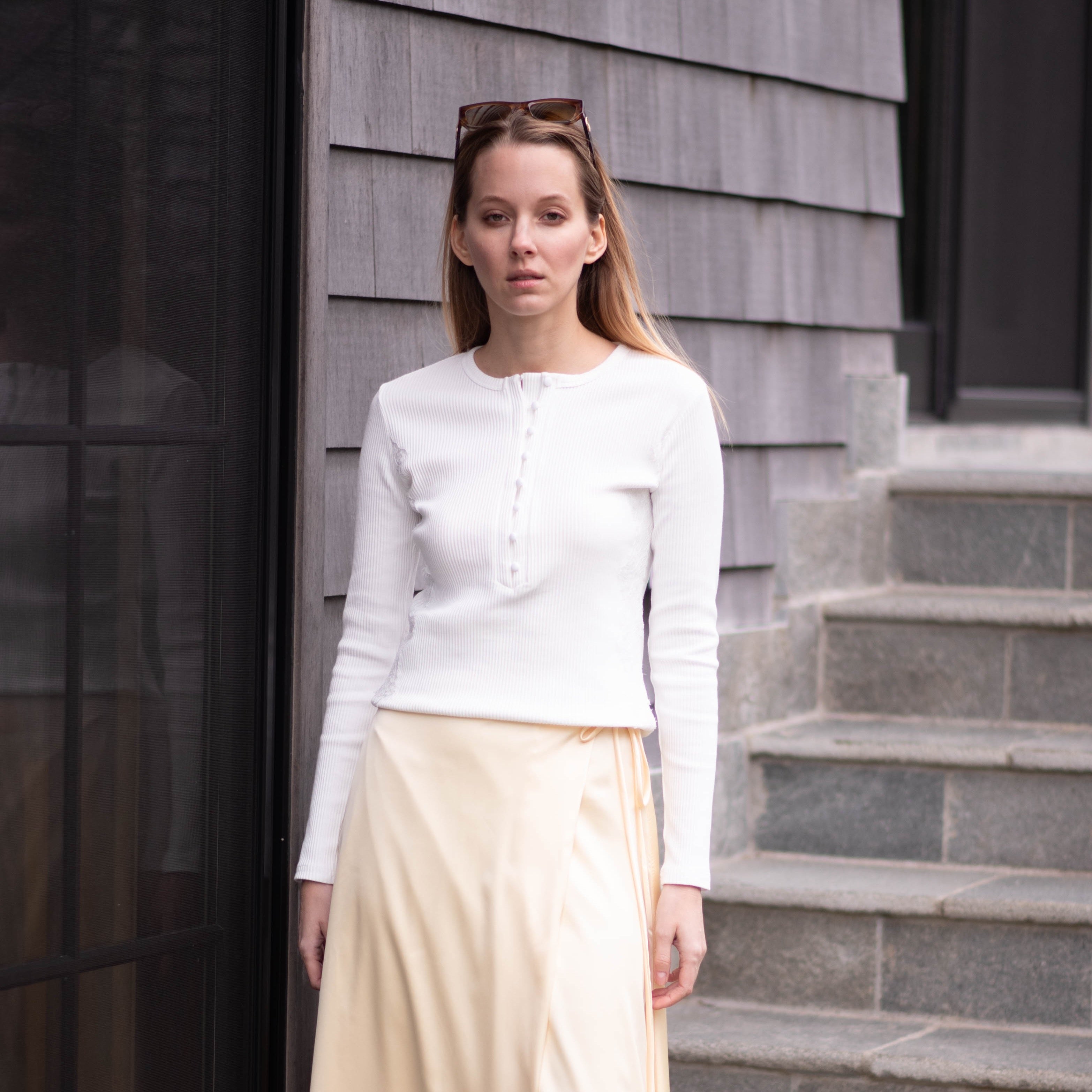 Rib Lace Top | Cream [Final Sale]