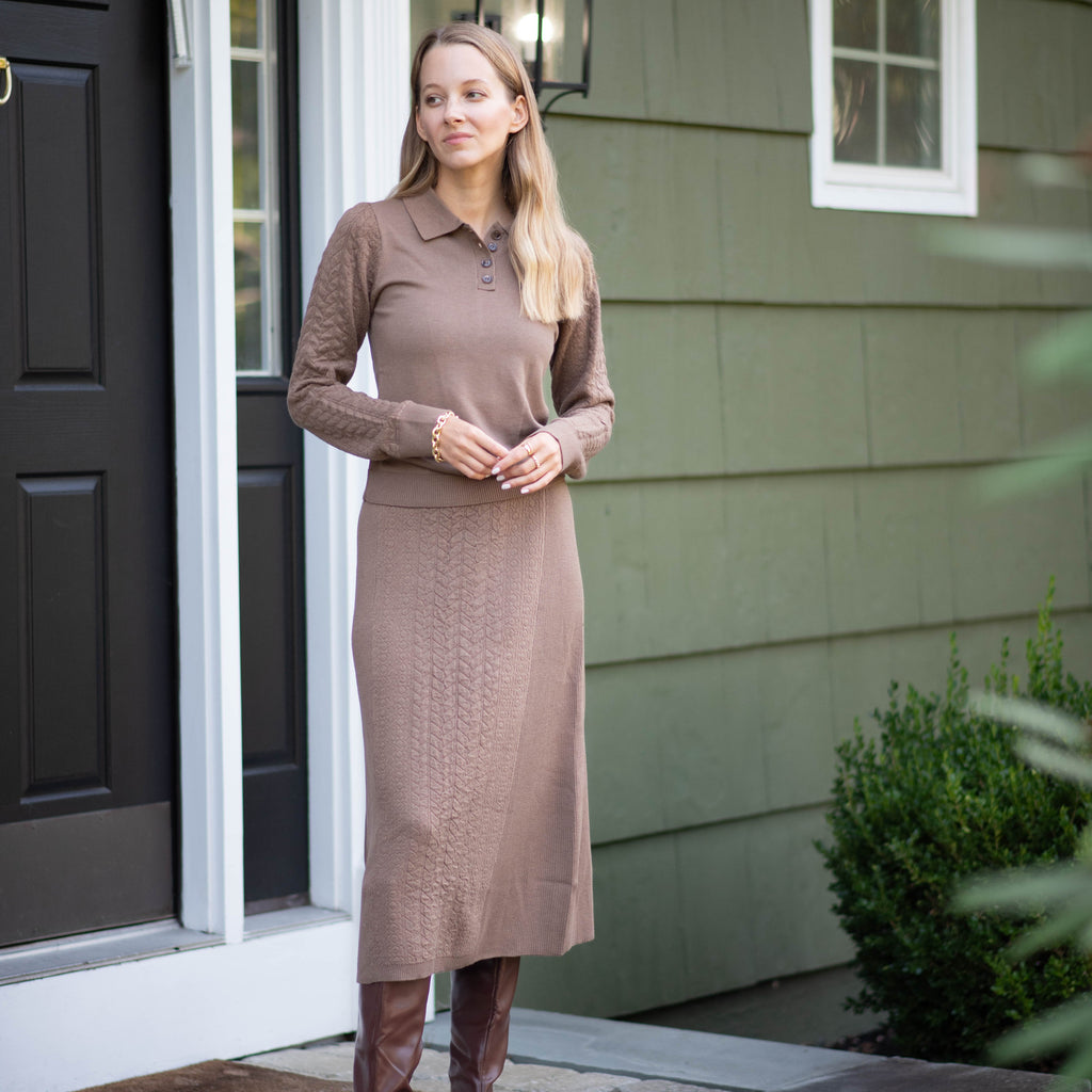 Textured Sweater | Brown [Final Sale]