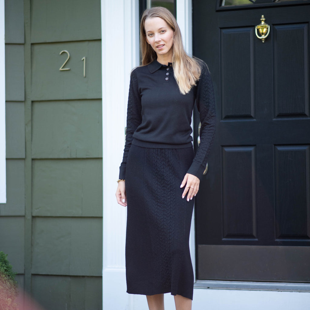 Textured Sweater | Black [Final Sale]