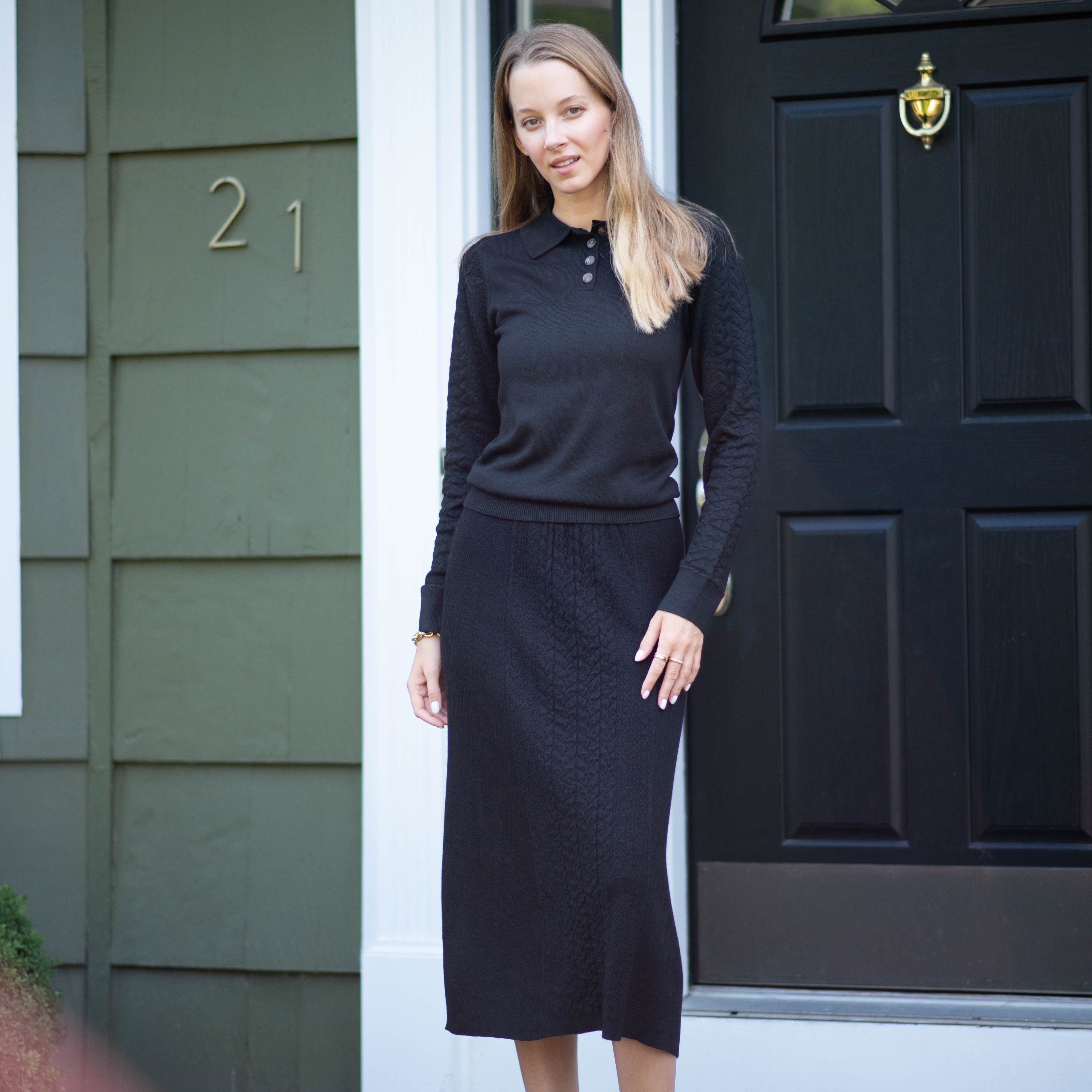 Textured Sweater | Black [Final Sale]