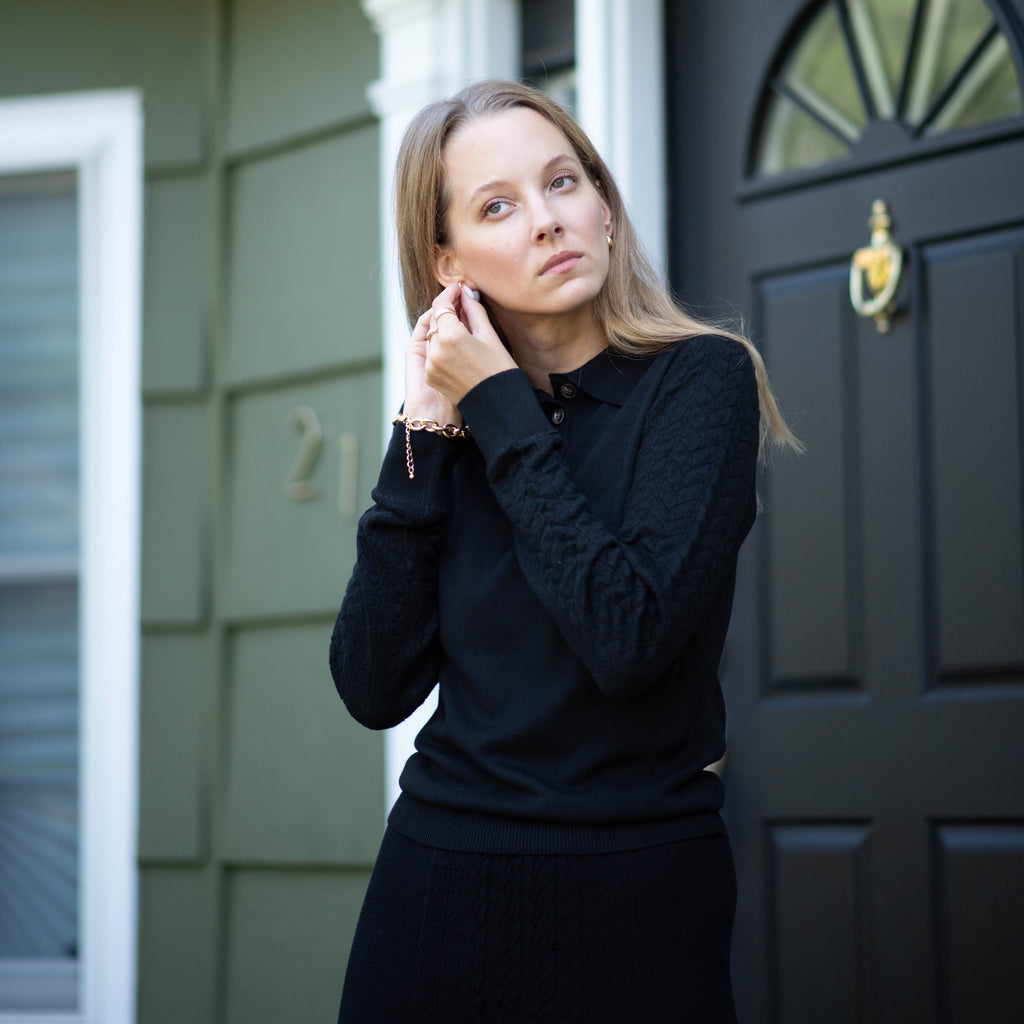 Textured Sweater | Black