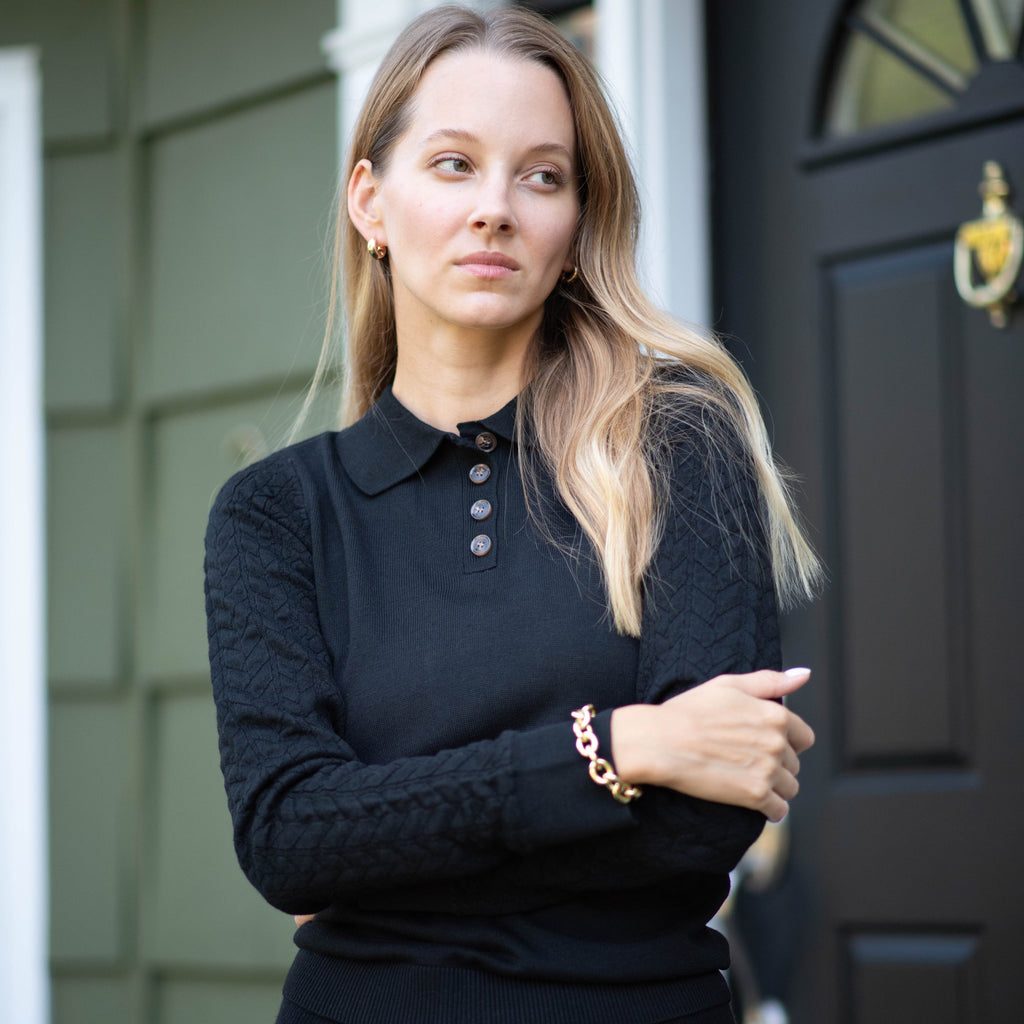 Textured Sweater | Black [Final Sale]