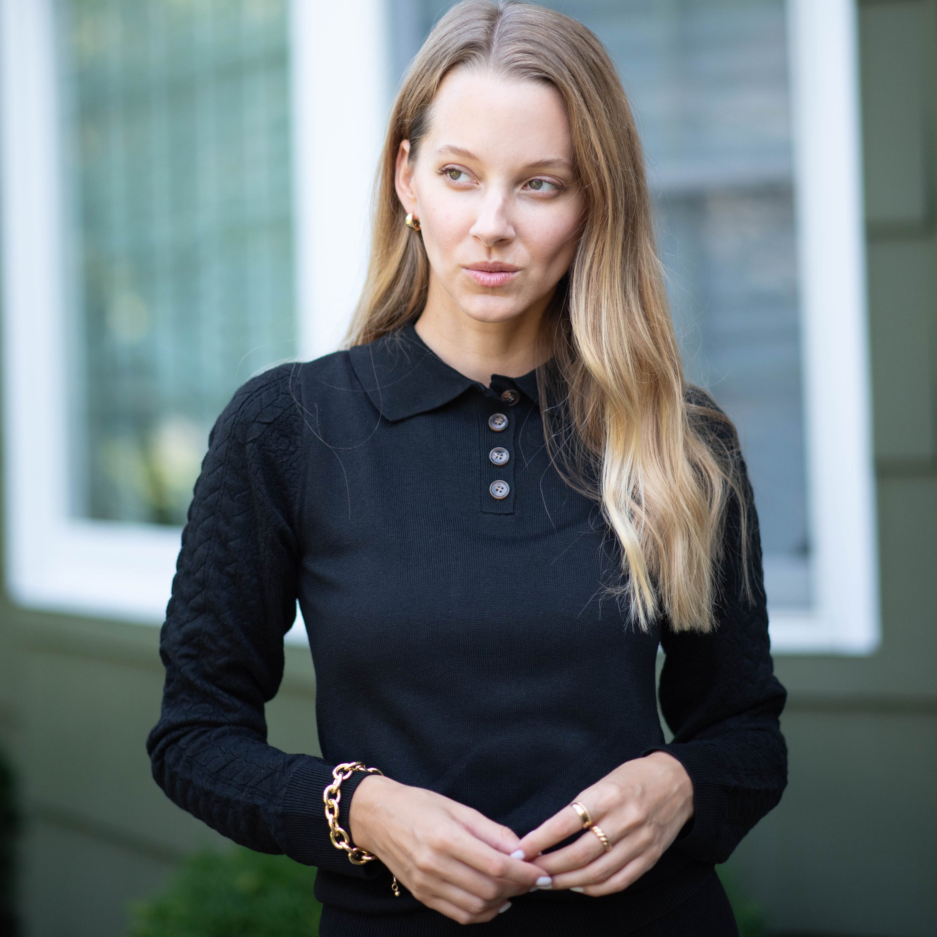 Textured Sweater | Black [Final Sale]
