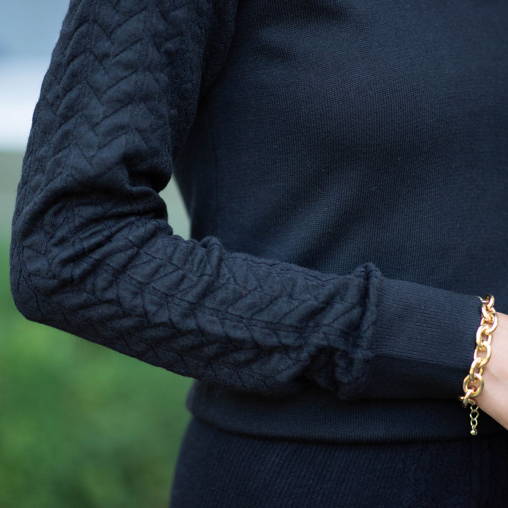 Textured Sweater | Black