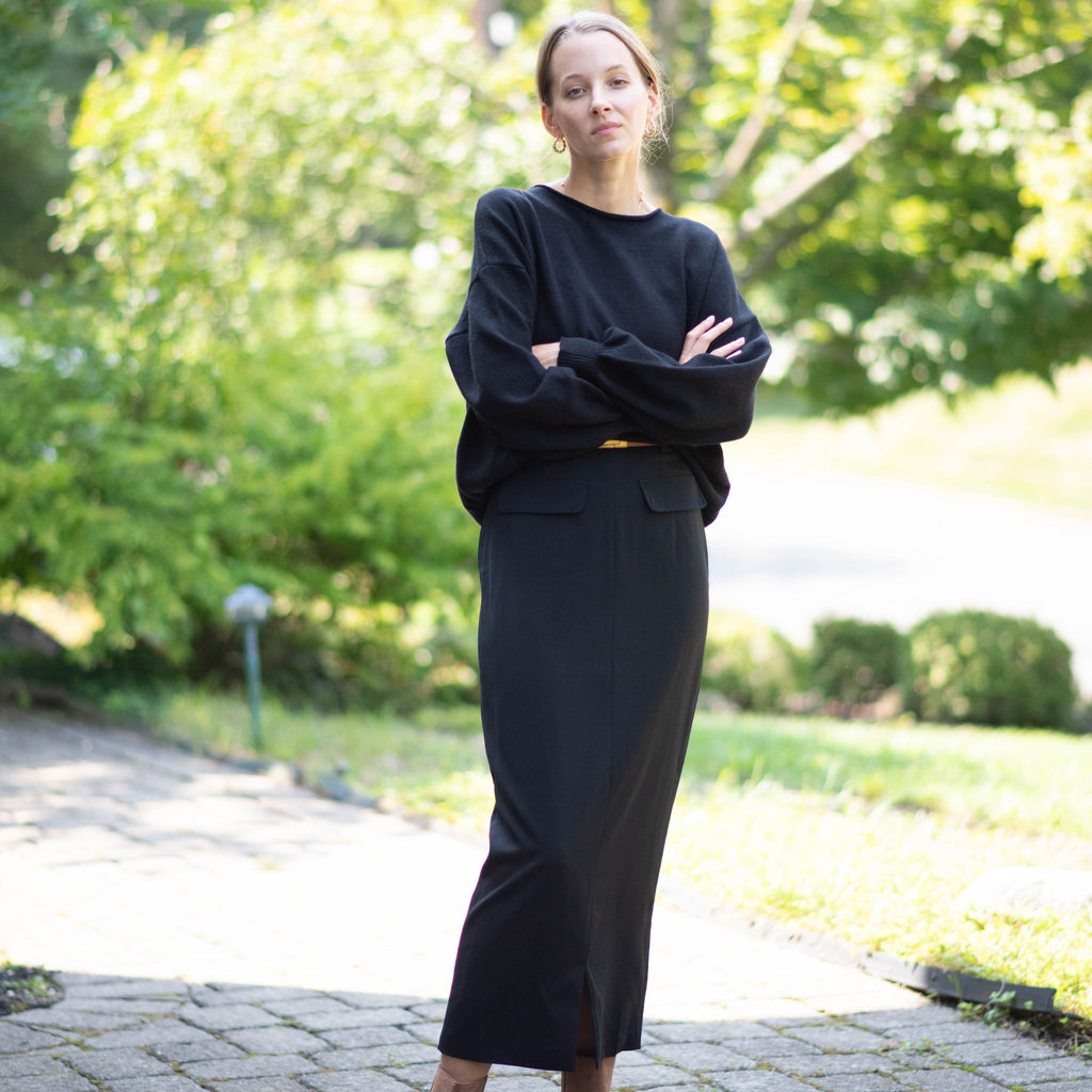 Tuxedo Skirt | Black [Final Sale]