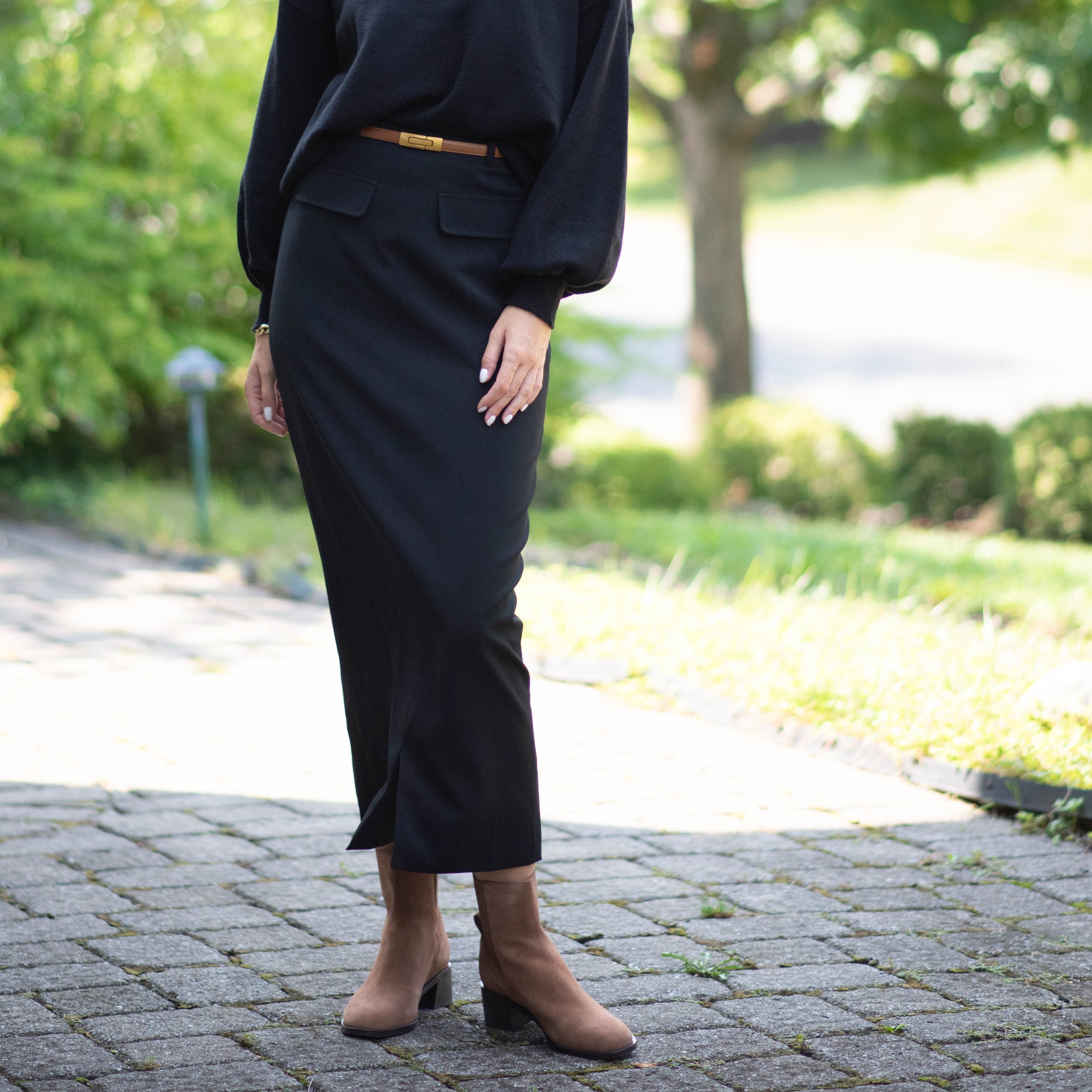 Tuxedo Skirt | Black [Final Sale]
