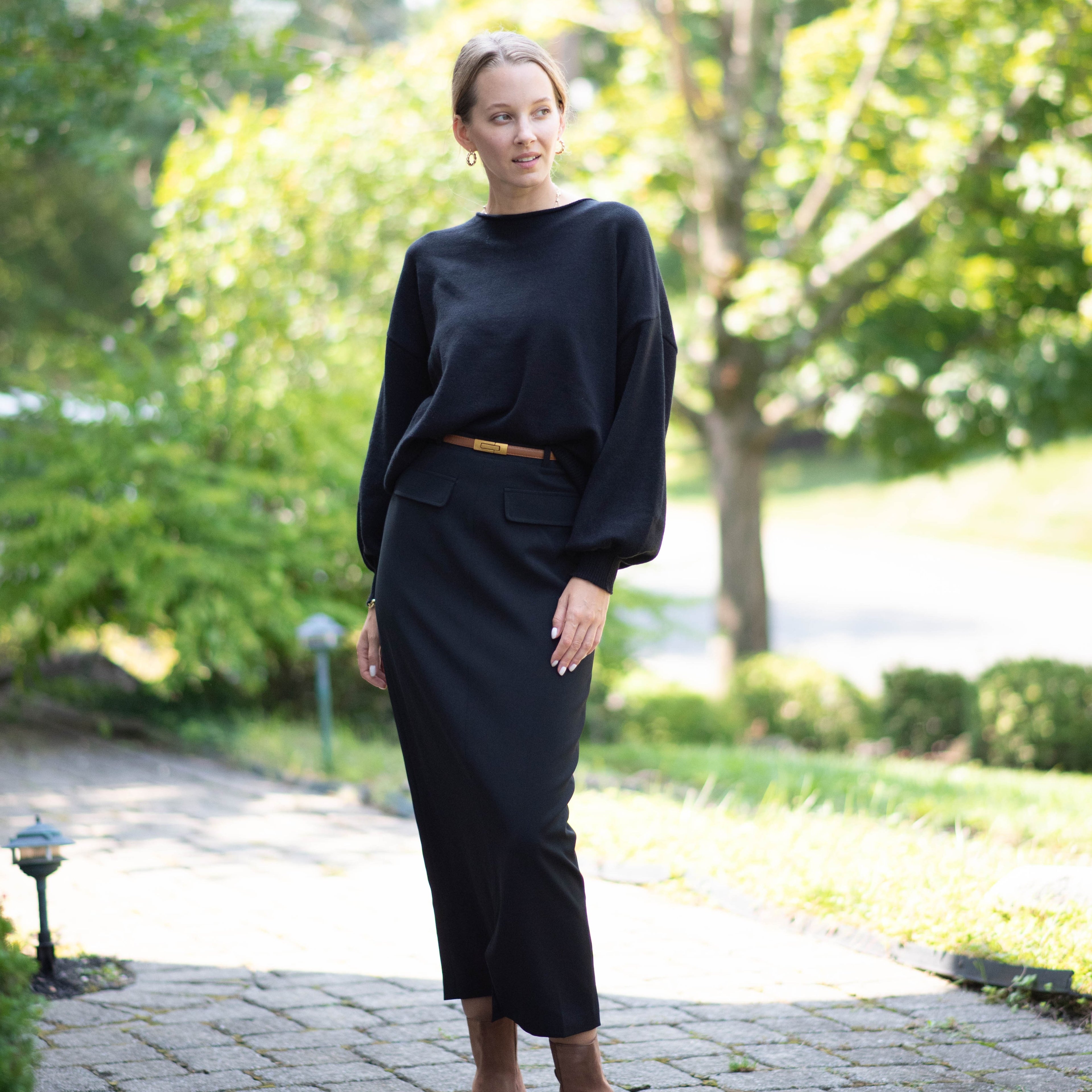 Tuxedo Skirt | Black [Final Sale]