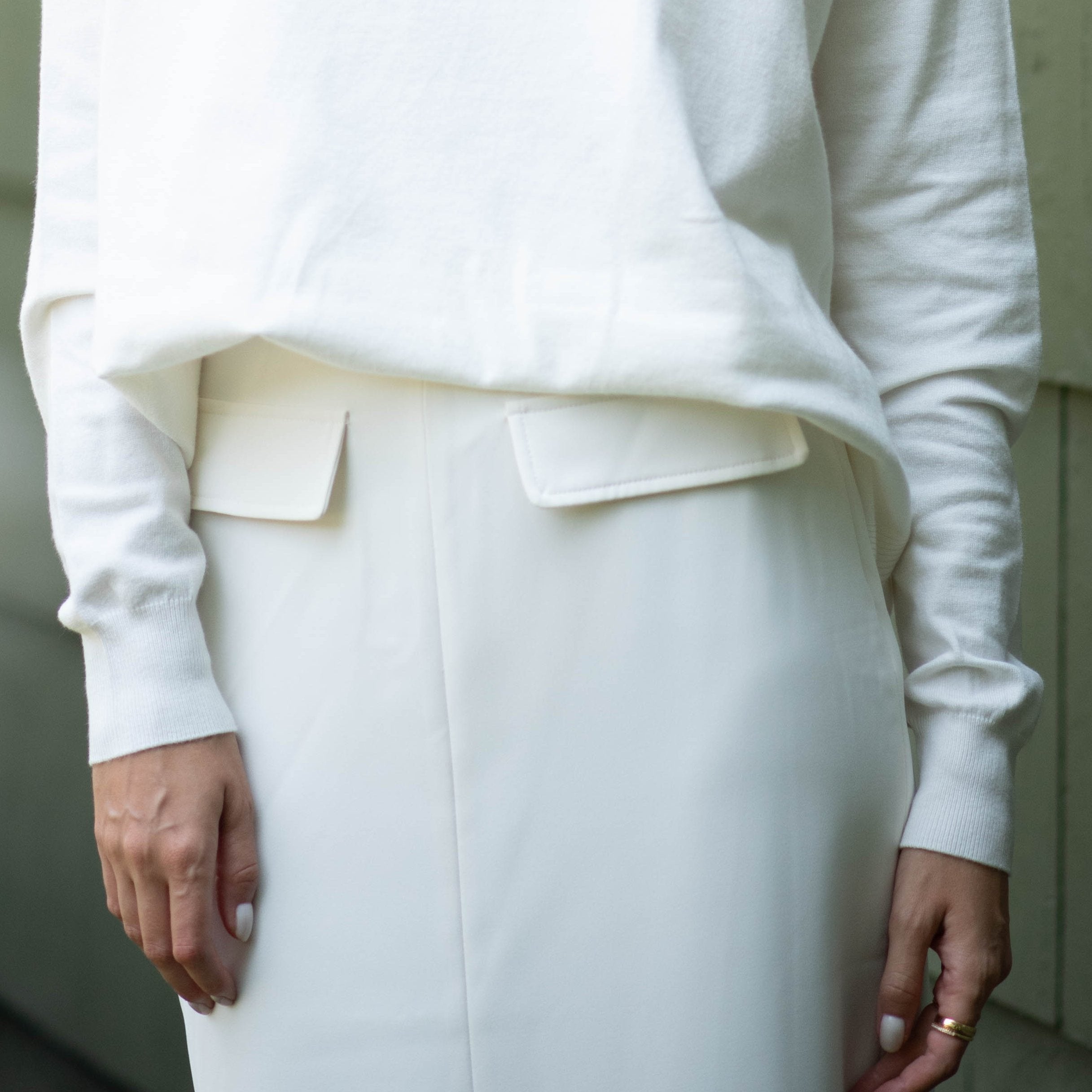 Tuxedo Skirt | White [Final Sale]