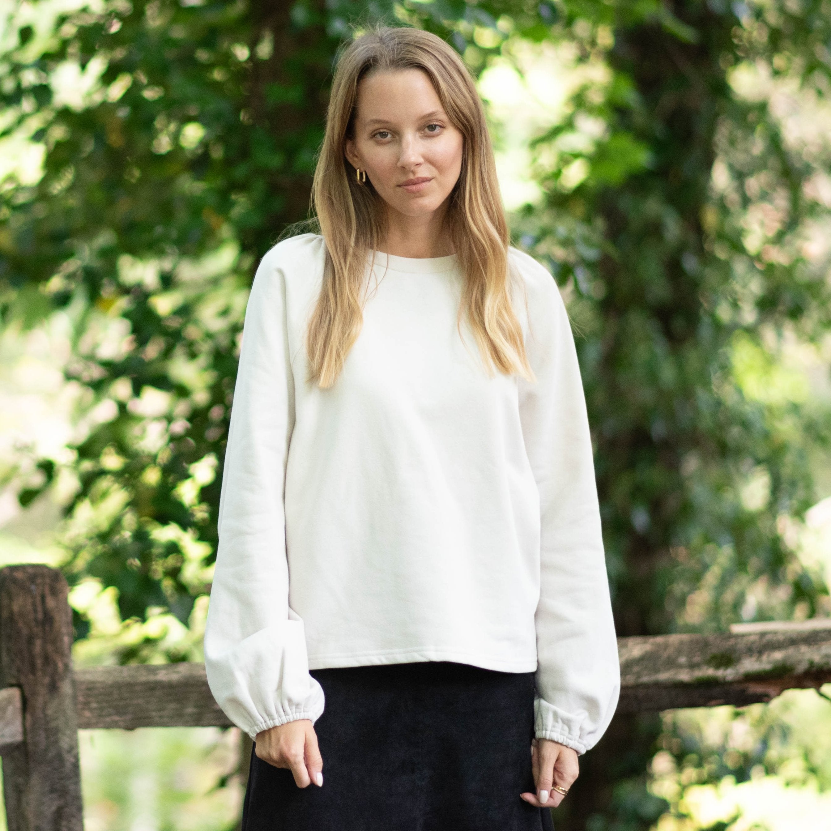 Puff Sleeve Crewneck | Cream [Final Sale]