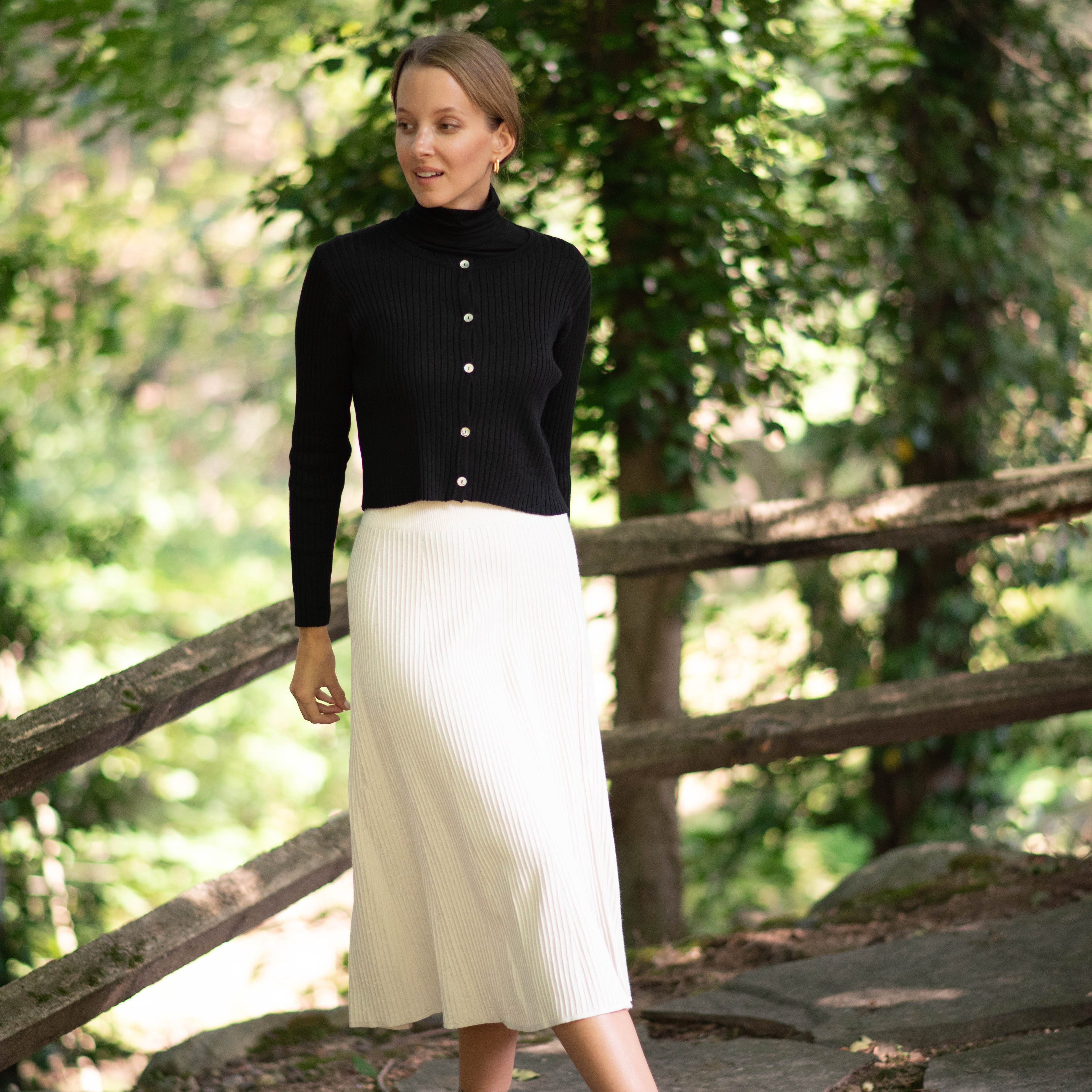 Midi Knit Skirt | Cream [Final Sale]