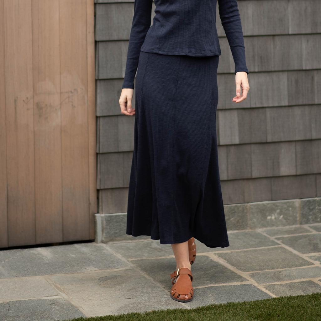 Relaxed Rib Maxi | Navy [Final Sale]