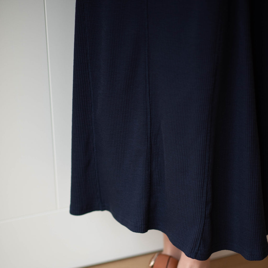 Relaxed Rib Maxi | Navy [Final Sale]