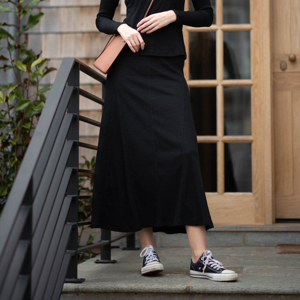 Relaxed Rib Maxi | Black [Final Sale]