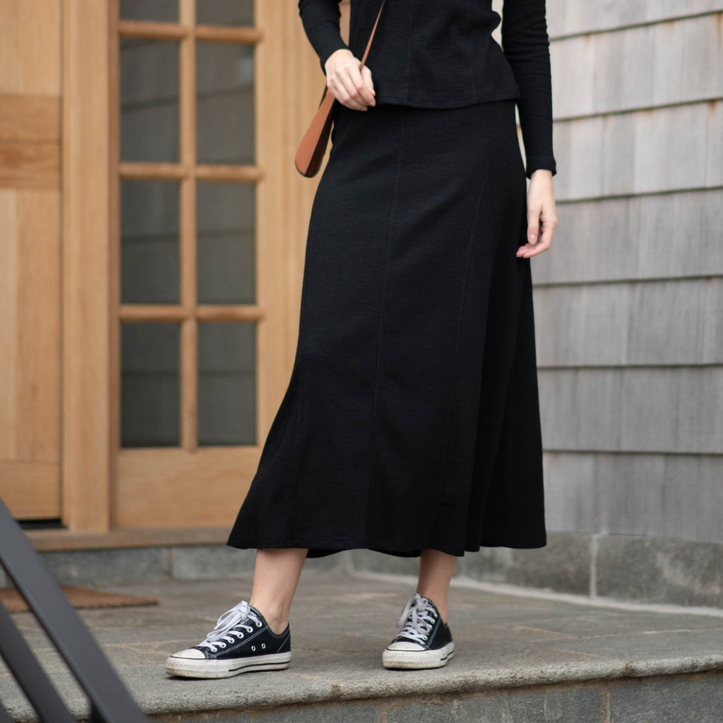 Relaxed Rib Maxi | Black [Final Sale]