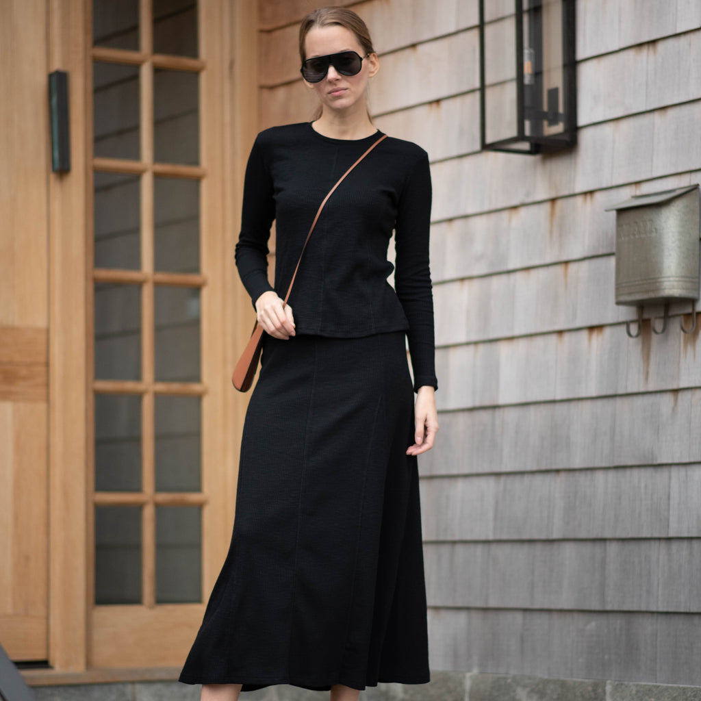 Relaxed Rib Maxi | Black [Final Sale]