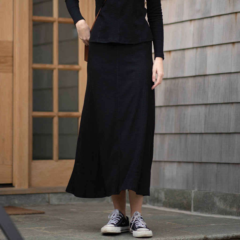 Relaxed Rib Maxi | Black [Final Sale]