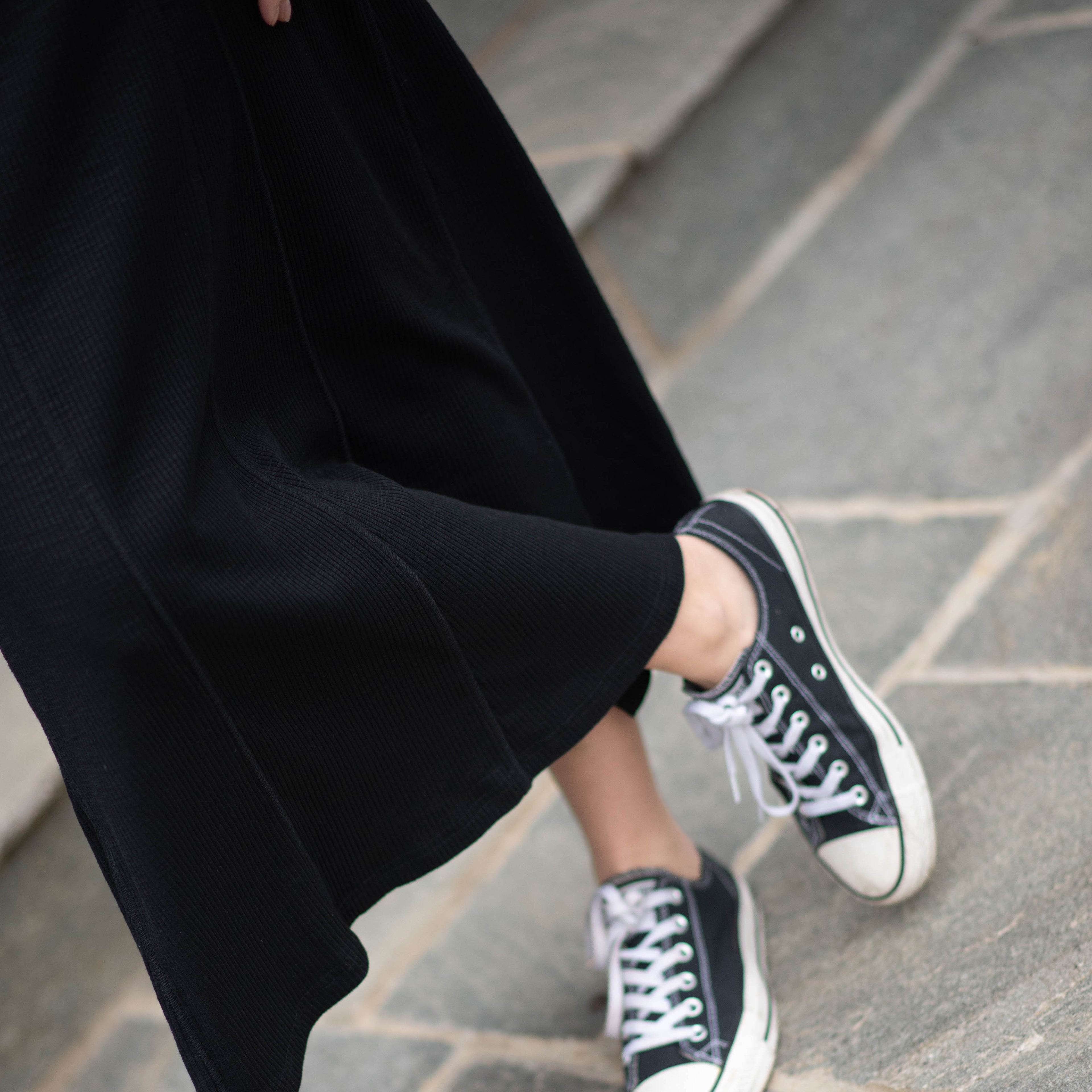 Relaxed Rib Maxi | Black [Final Sale]