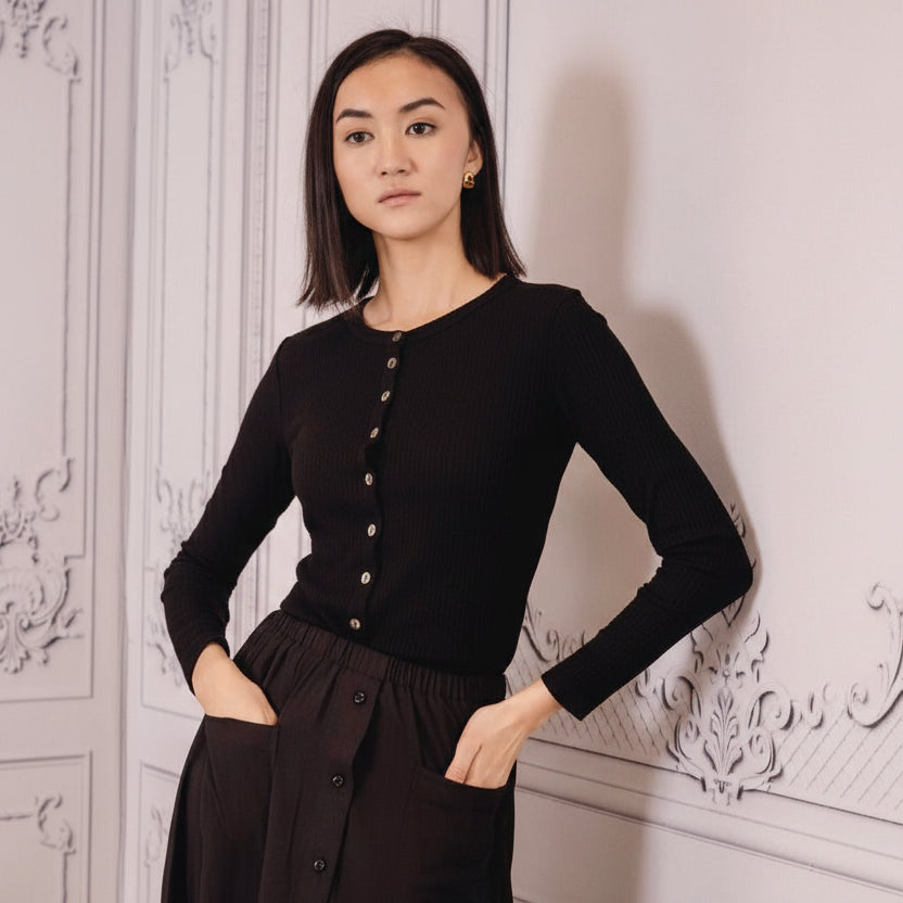 T-shirt Cardi | Black