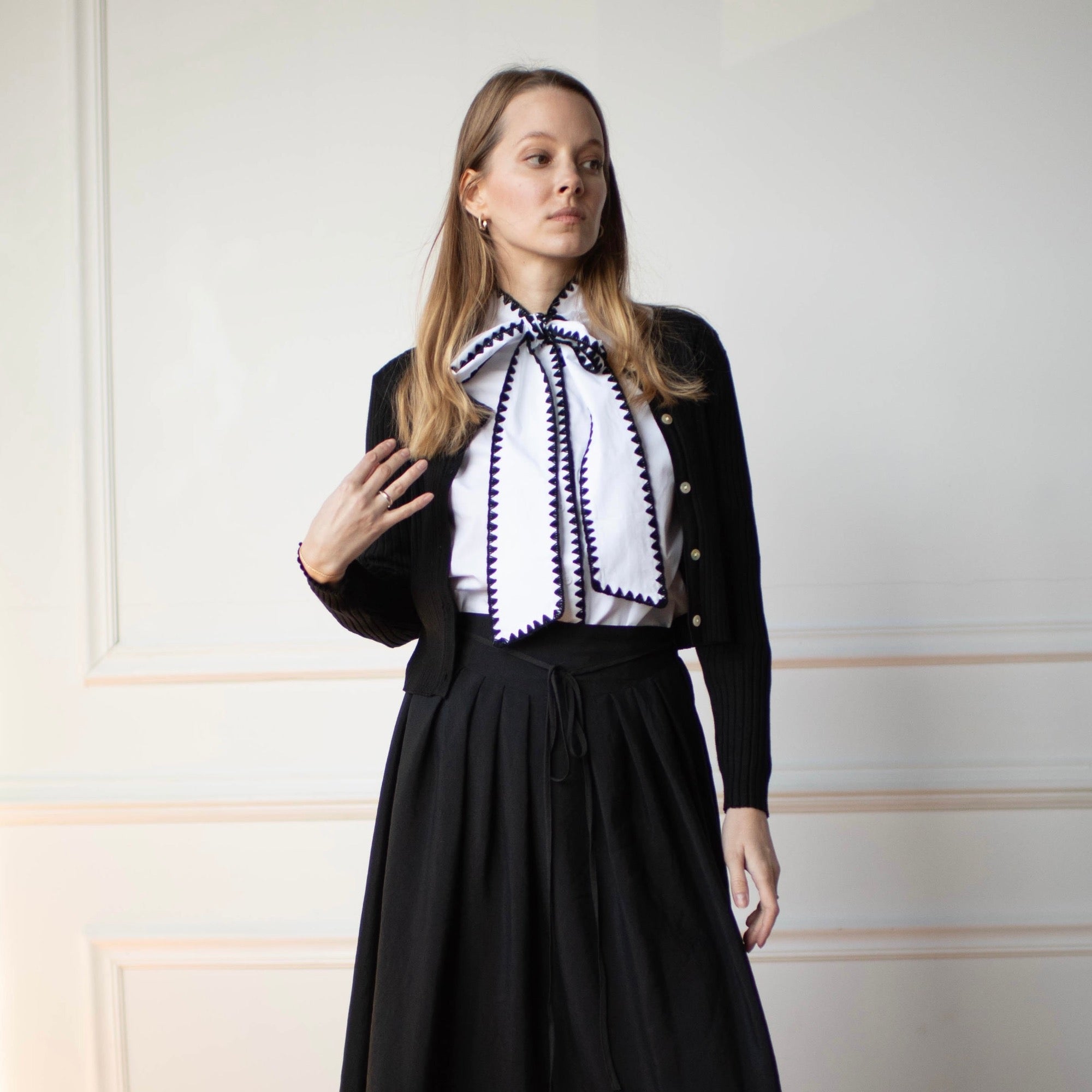 Crepe Yolk Skirt [Final Sale]