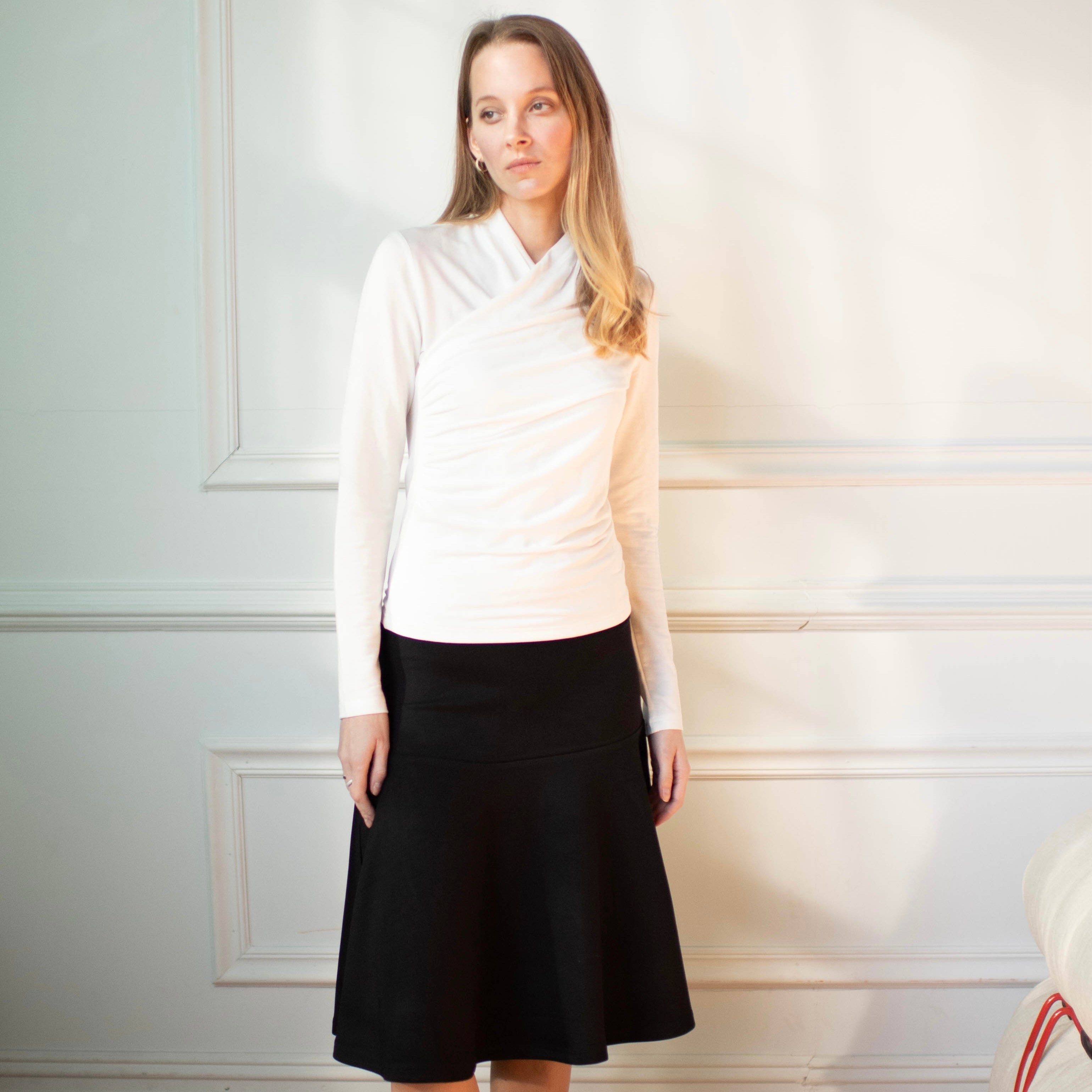 Drop Waist Skirt | Black