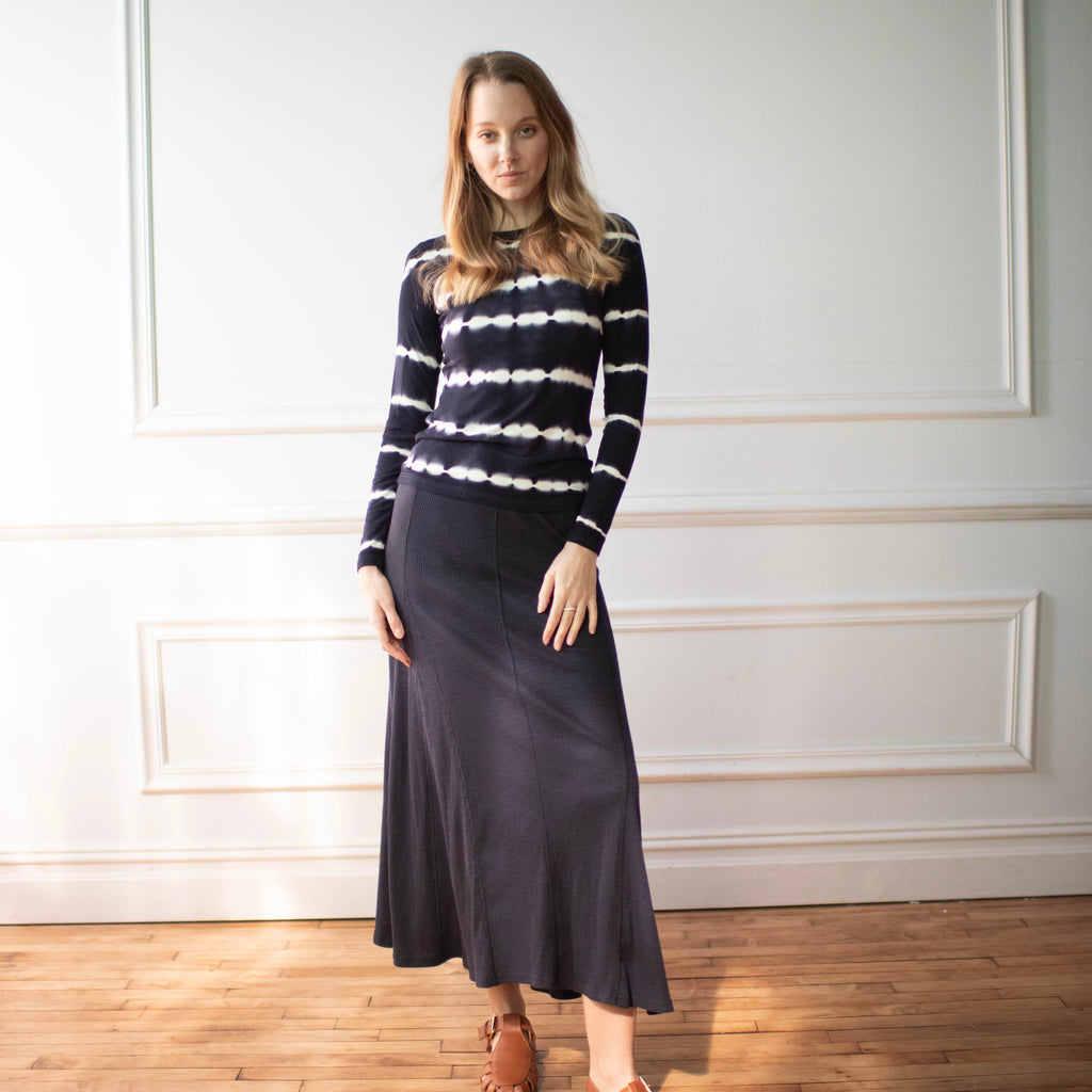 Relaxed Rib Maxi | Navy [Final Sale]